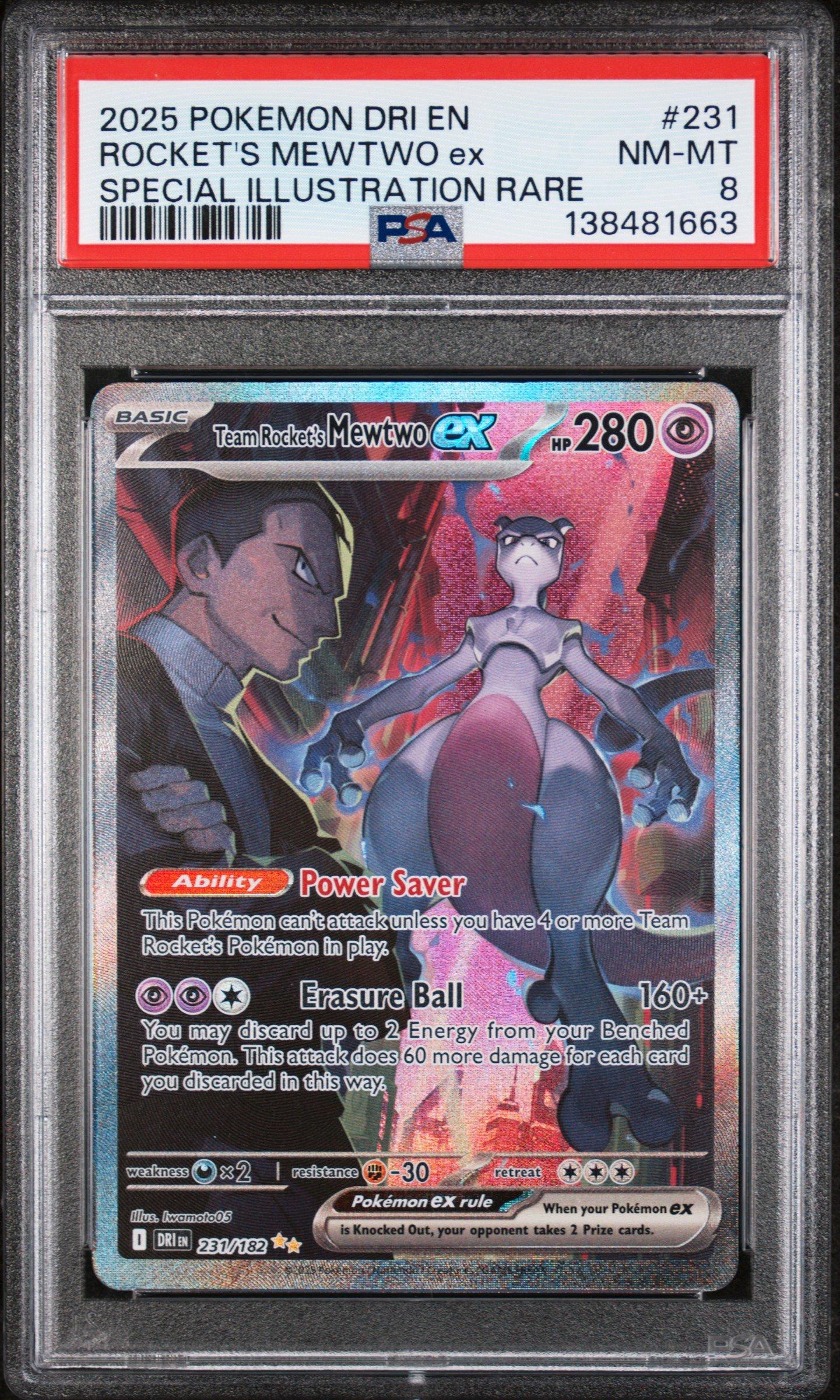 2025 Pokemon Dri En-destined Rivals 231 Team Rocket's Mewtwo Ex