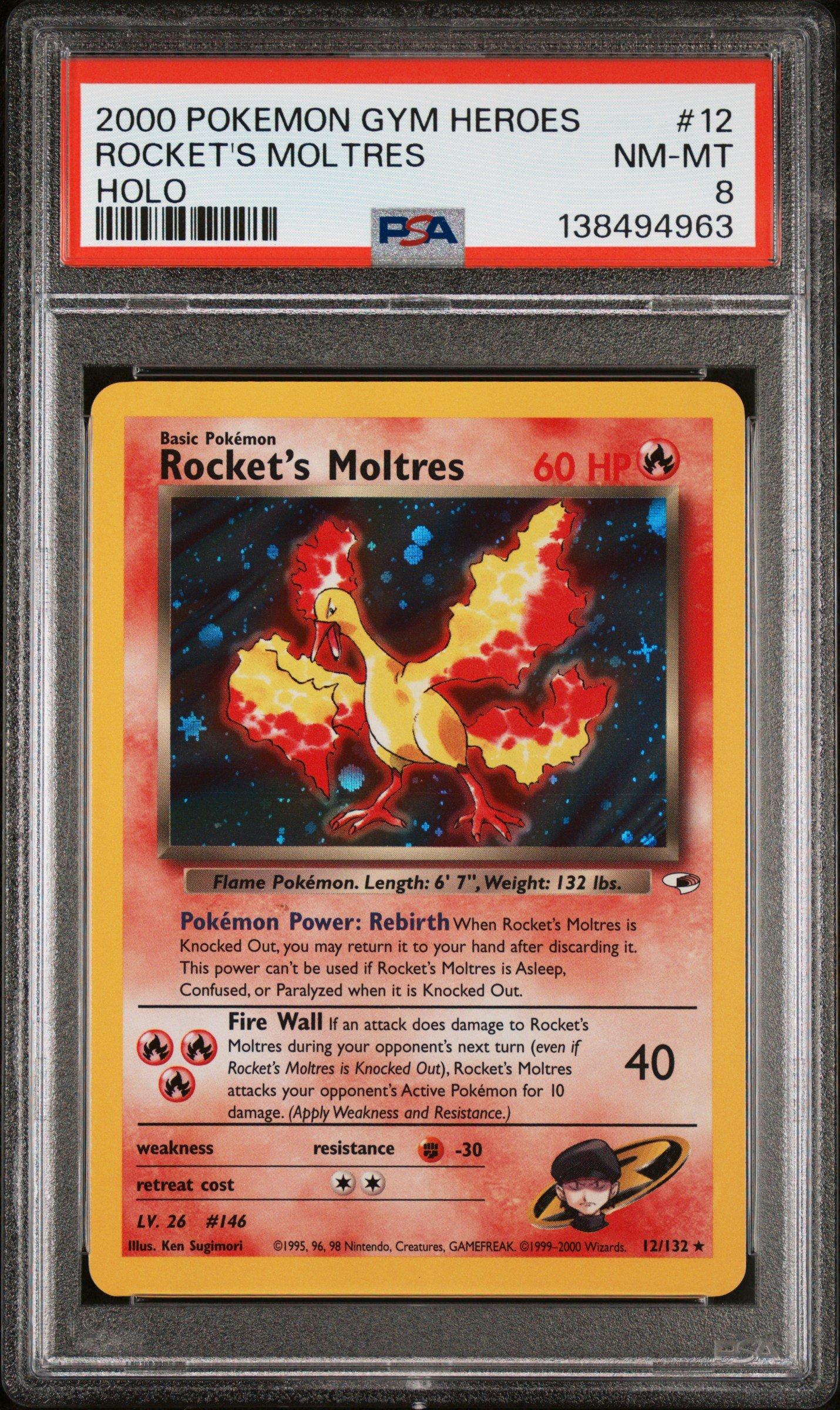 1995 moltres pokemon card Fossil Holo #12 CGC 7.5 (Mislabeled - Not 1st Edition) this attack does nothing. Sunfaded 1st Edition Blaine's Moltres