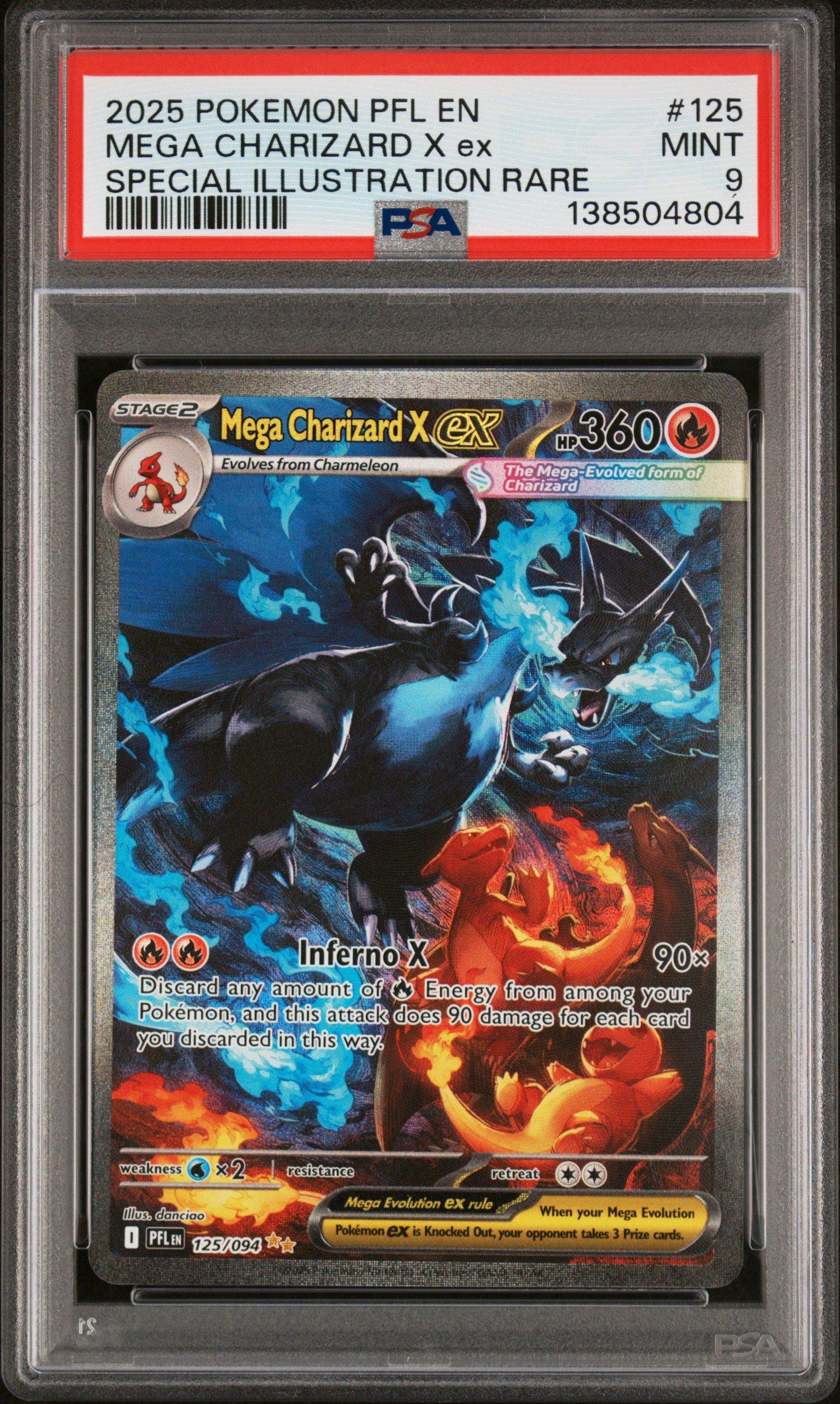 2025 ポケモン PFL EN MEGA CHARIZARD X EX 鑑賞用 2025 Pokemon Pfl En-phantasmal Flames 125 Mega Charizard X Ex