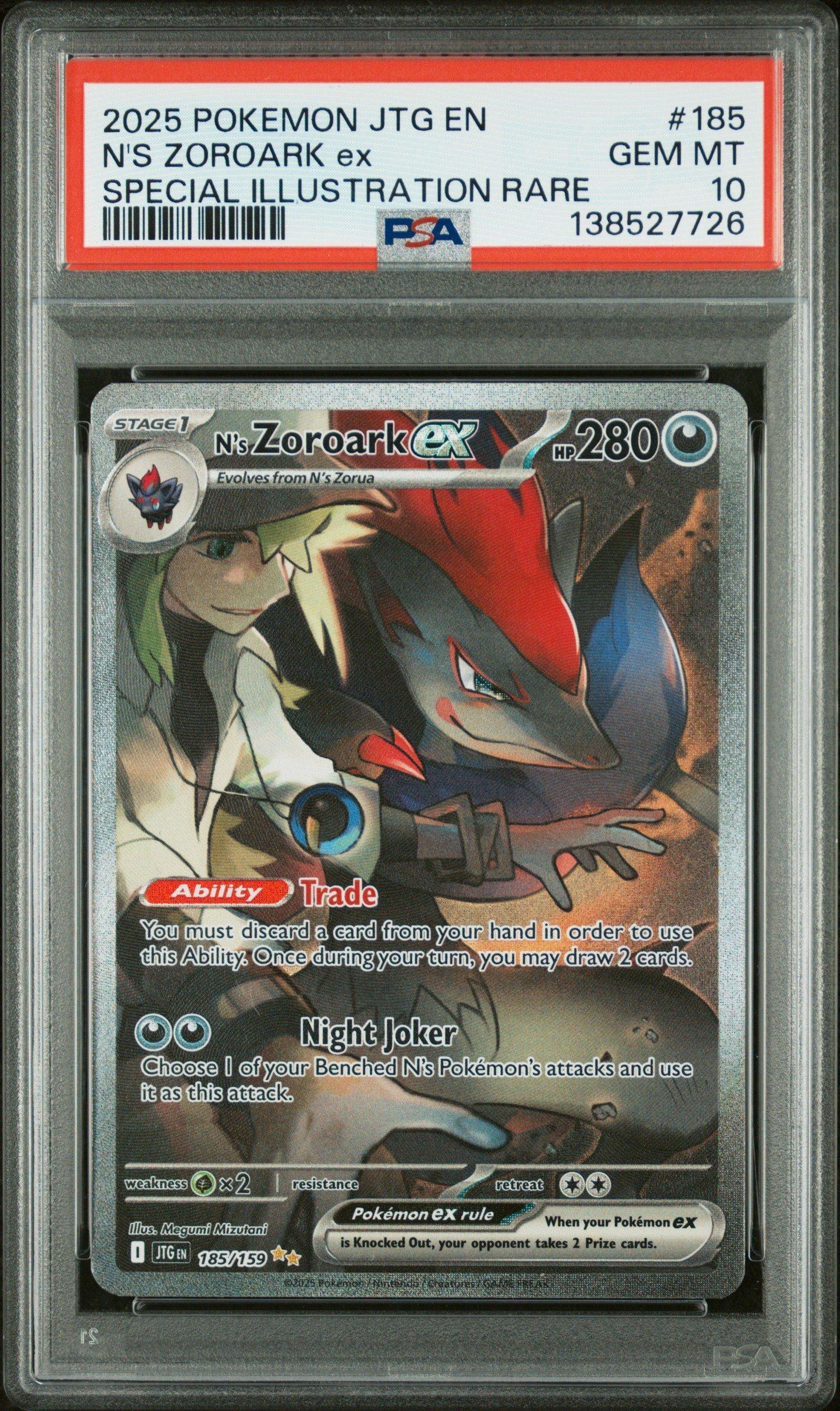 2025 Pokemon Jtg En-journey Together 185 N's Zoroark Ex Special