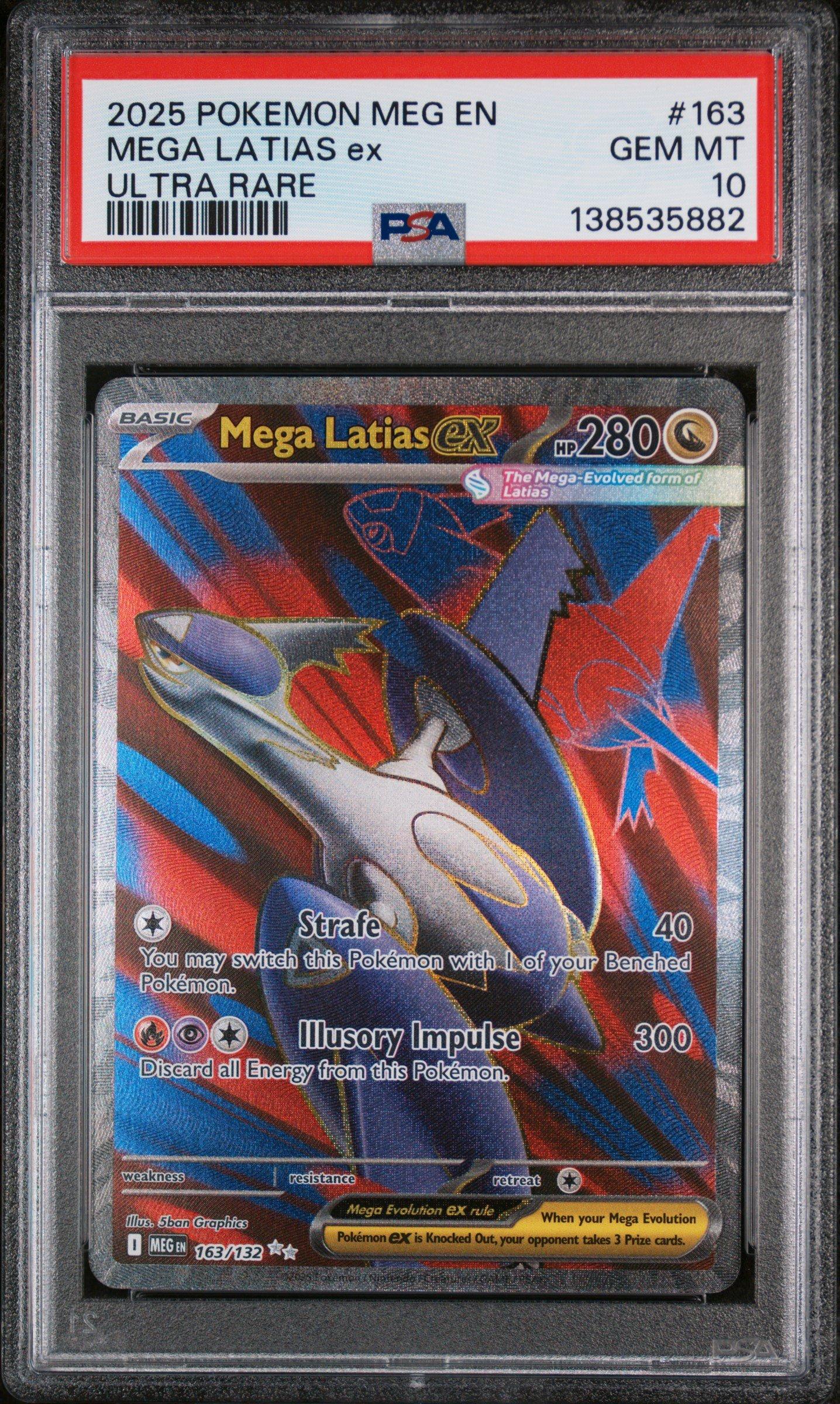 2025 ポケモン メガラティアスex PSA10 2025 Pokemon Meg En-mega Evolution 163 Mega Latias Ex Ultra Rare