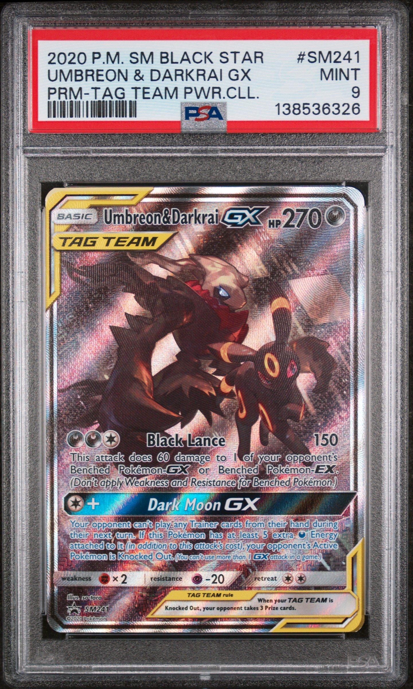 darkrai gx pokemon card value is rare 088a/147 Darkrai 88/147 / Ultra Rare Card Type / HP / Stage 2020 Pokemon Sm Black Star