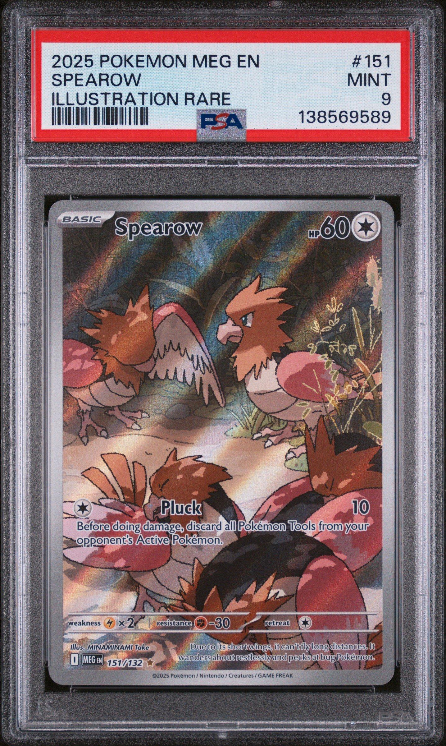 2025 Pokemon Meg En-mega Evolution 151 Spearow Illustration Rare