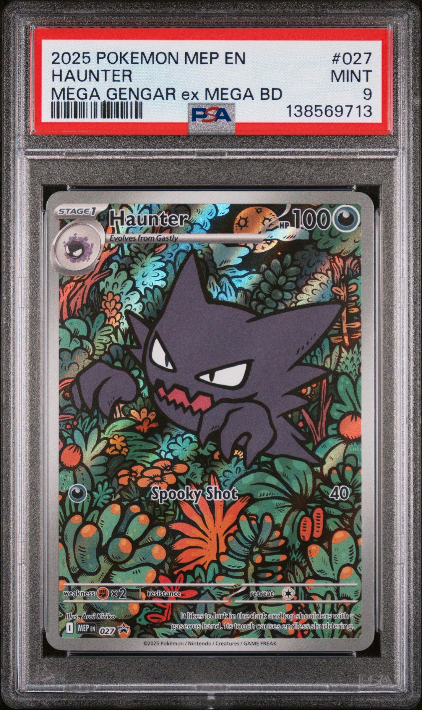 2025 Pokemon Mep En-me Black Star Promo 027 Haunter Mega Gengar Ex Mega  Battle Deck PSA 9 Graded Card | GameStop