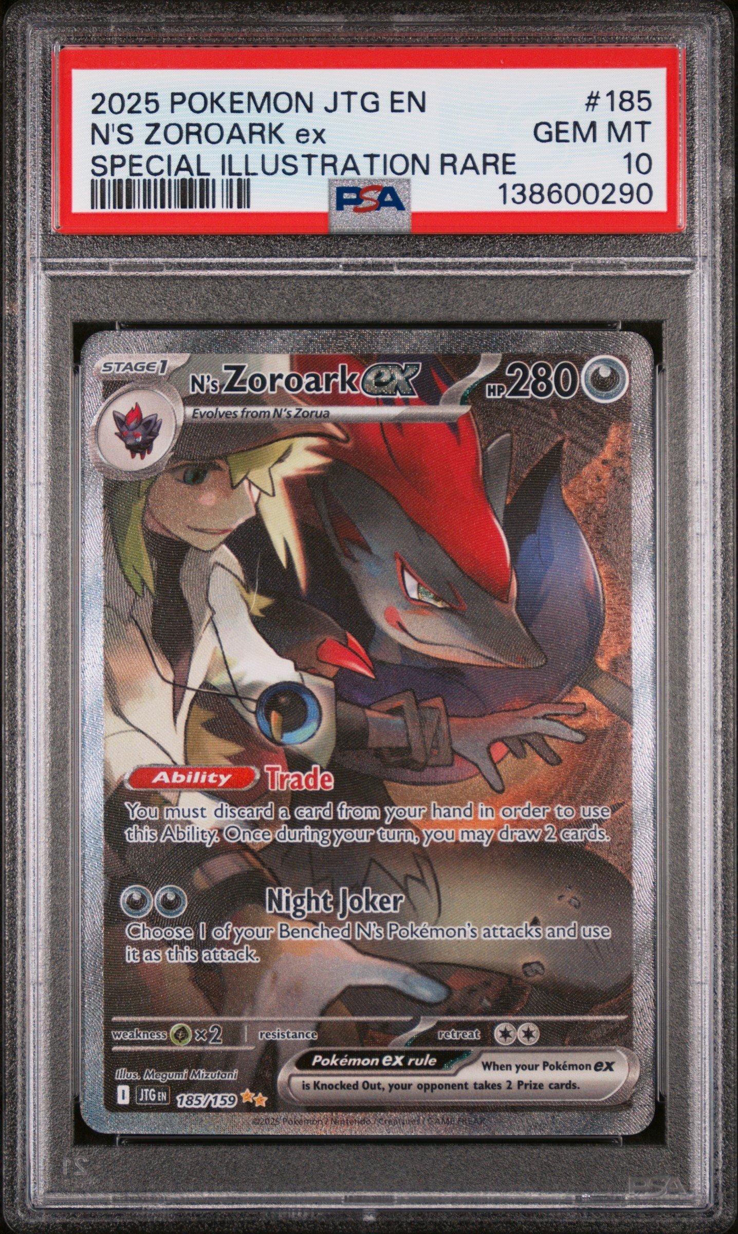 2025 Pokemon Jtg En-journey Together 185 N's Zoroark Ex Special