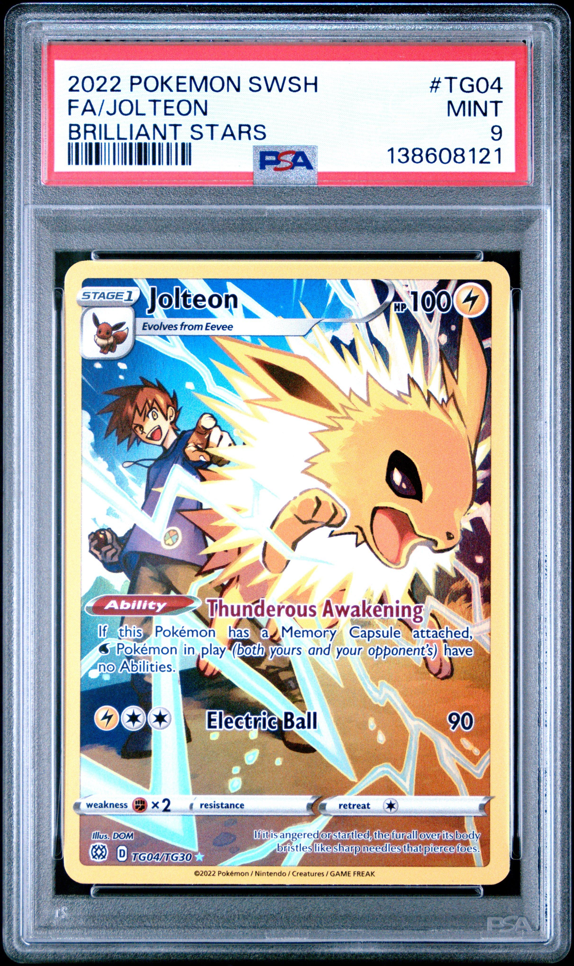 2022 Pokemon Sword & Shield Brilliant Stars Tg04 Full Art/jolteon