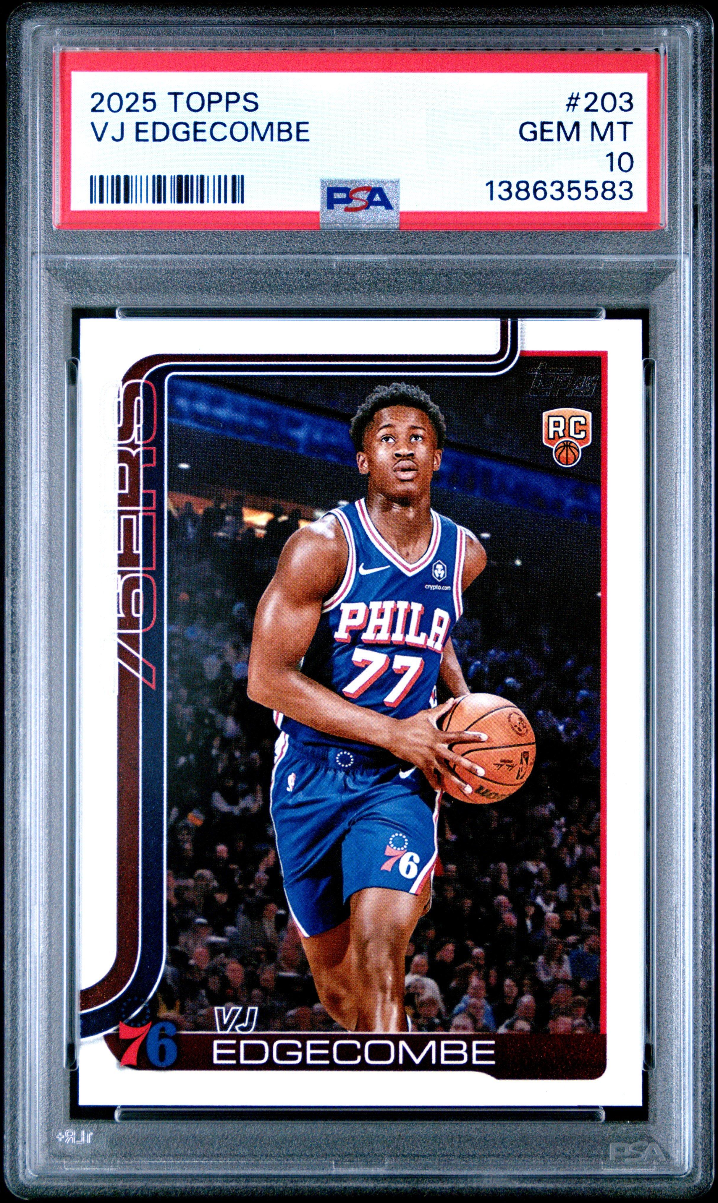 2025 Topps 203 Vj Edgecombe PSA 10 Graded Card | GameStop