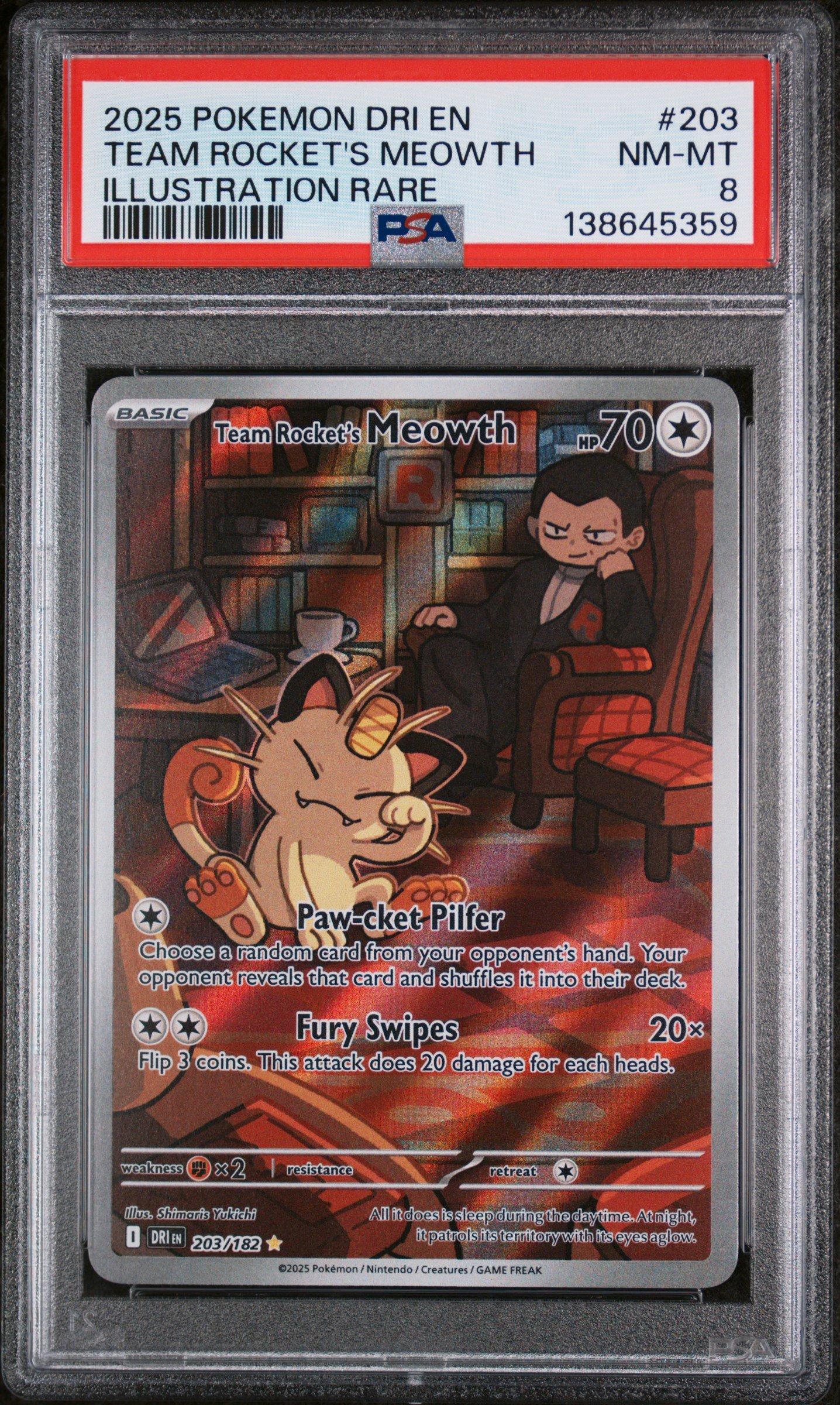 2025 Pokemon Dri En-destined Rivals 203 Team Rocket's Meowth