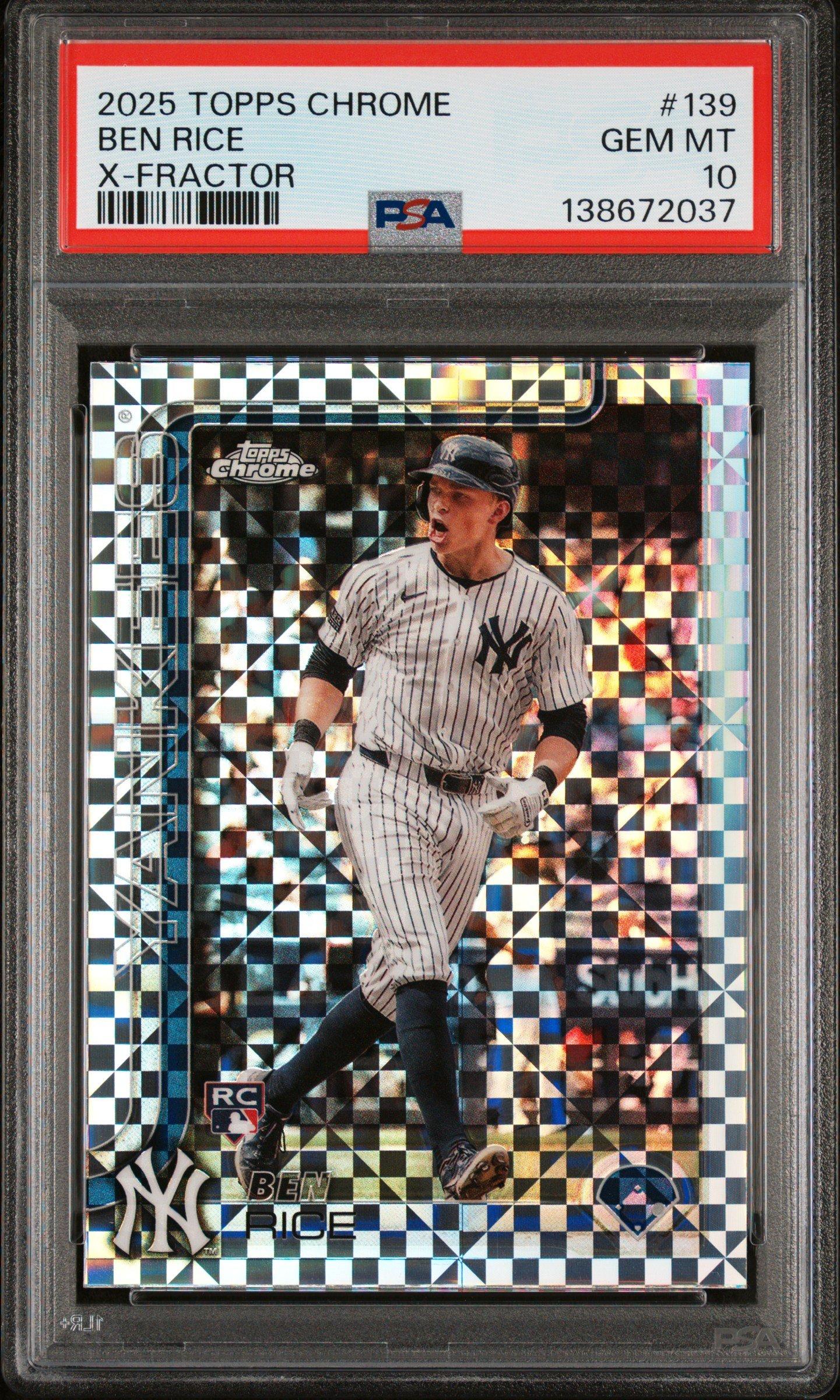 2025 Topps Chrome 139 Ben Rice X-fractor PSA 10 Graded Card | GameStop