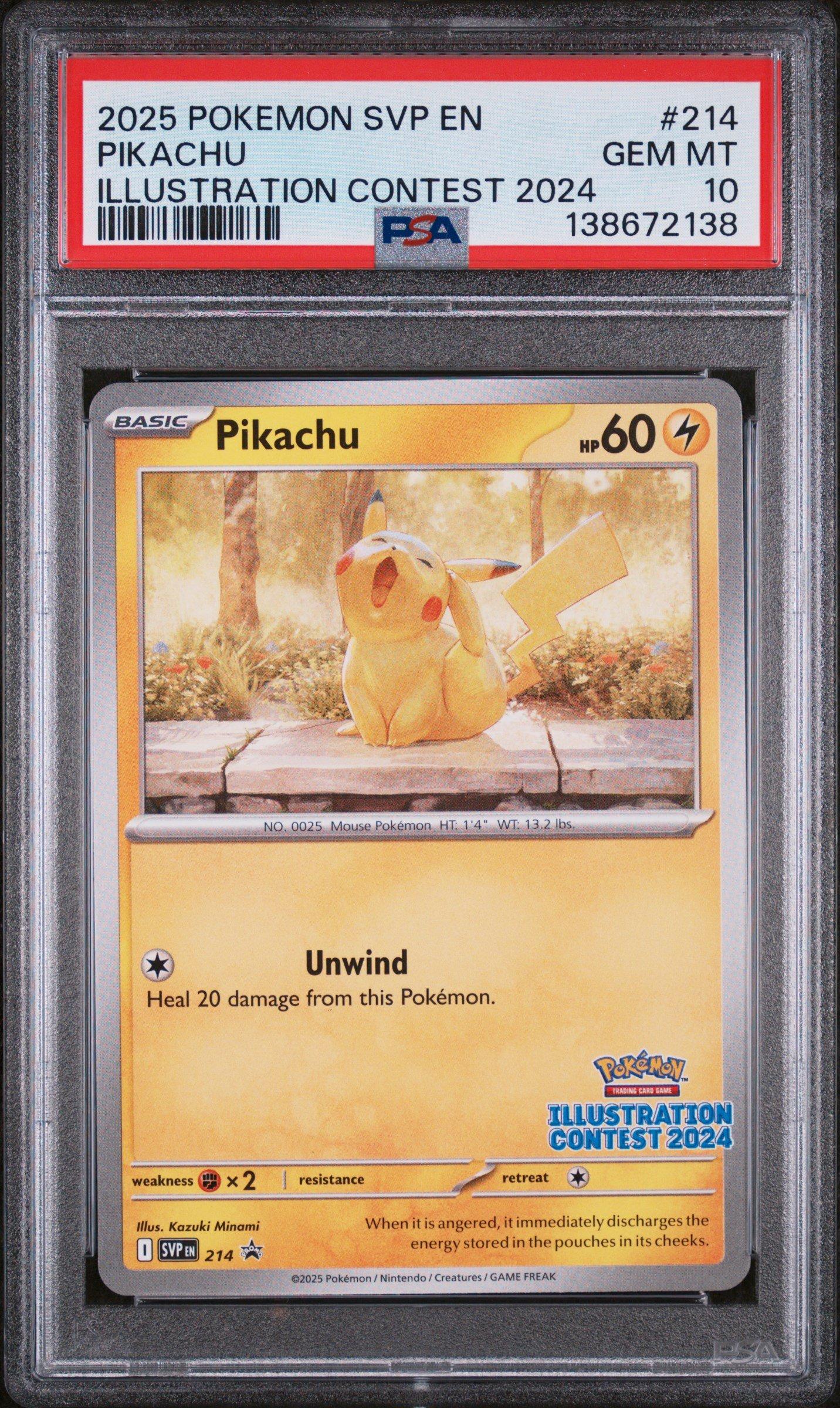 2025 Pokemon Svp En-sv Black Star Promo 214 Pikachu Illustration