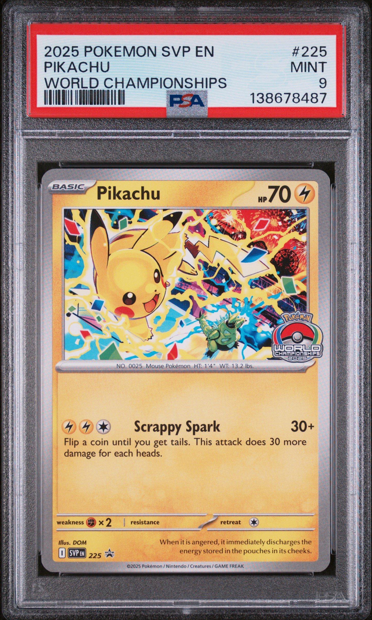 2025 Pokemon Svp En-sv Black Star Promo 225 Pikachu World