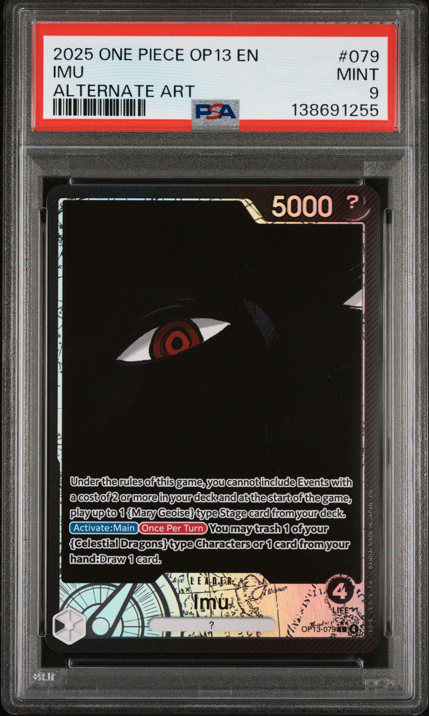 2025 One Piece Op13-carrying On His Will 079 Imu Alternate Art PSA