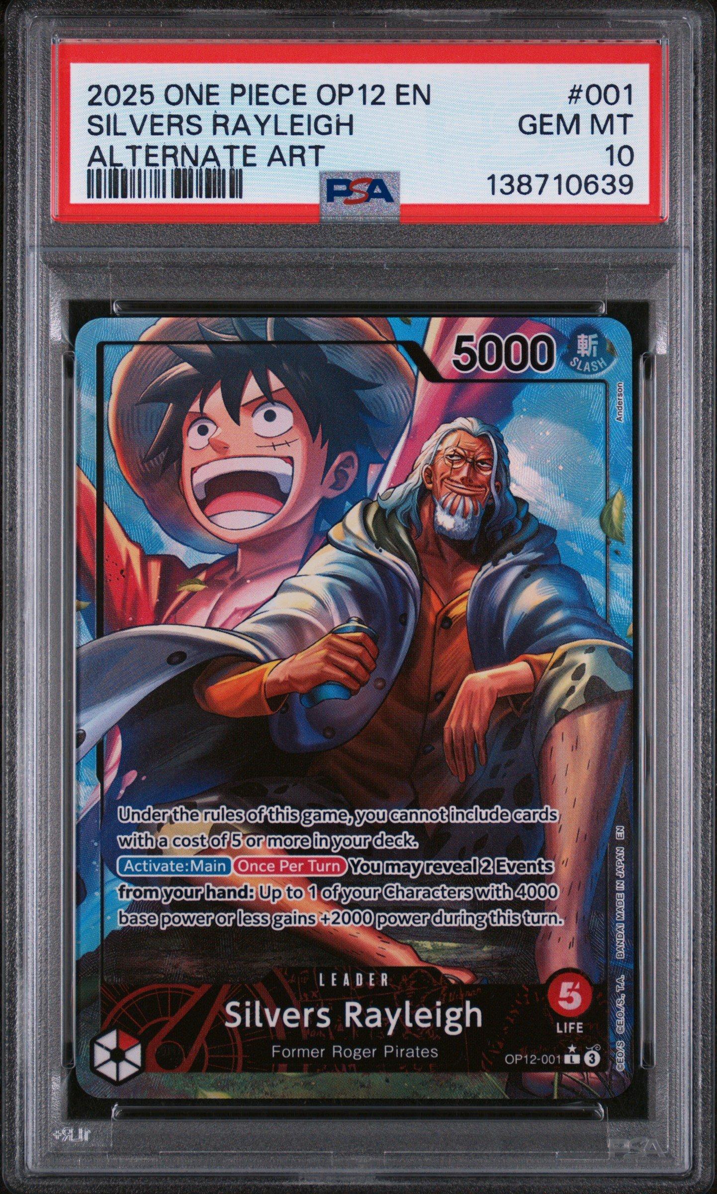2025 One Piece Op12-legacy Of The Master 001 Silvers Rayleigh