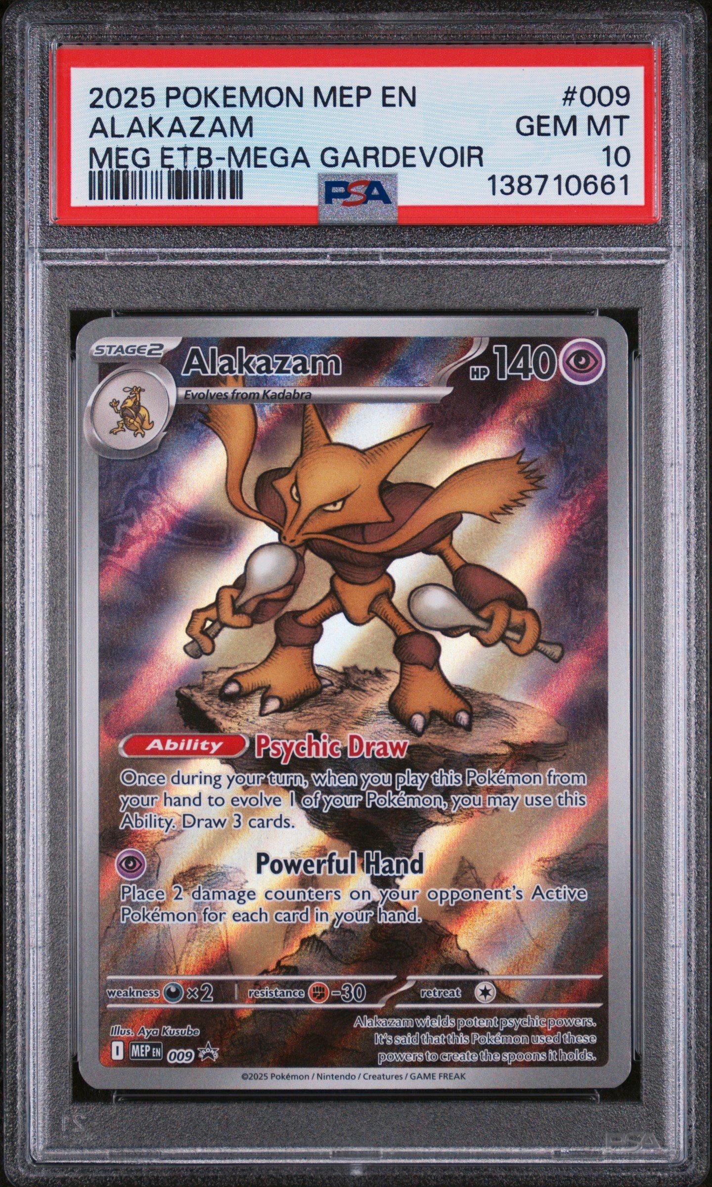 2025 Pokemon Mep En-me Black Star Promo 009 Alakazam Mega Evolution Elite  Trainer Box-mega Gardevoir PSA 10 Graded Card | GameStop