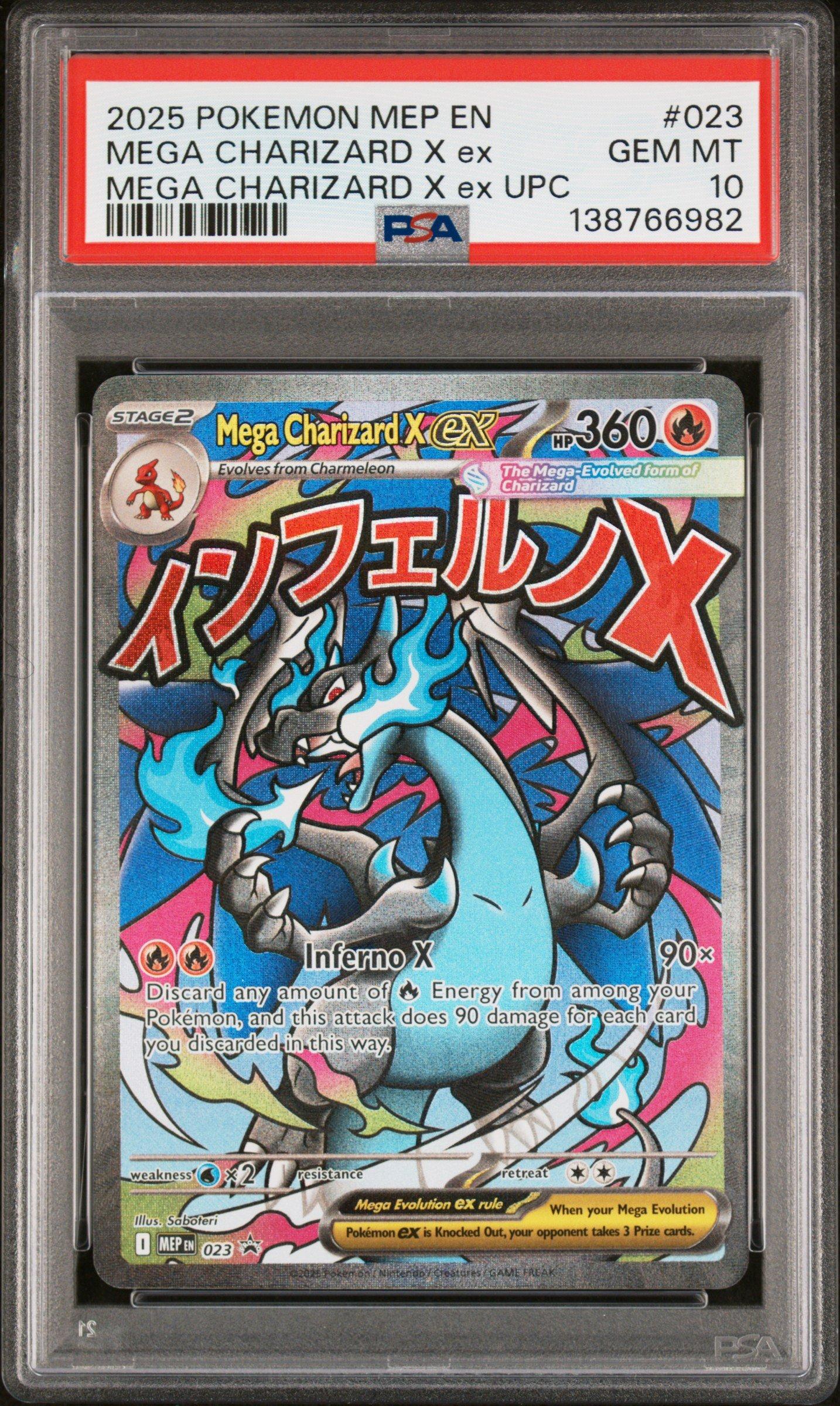 2025 Pokemon Mep En-me Black Star Promo 023 Mega Charizard X Ex