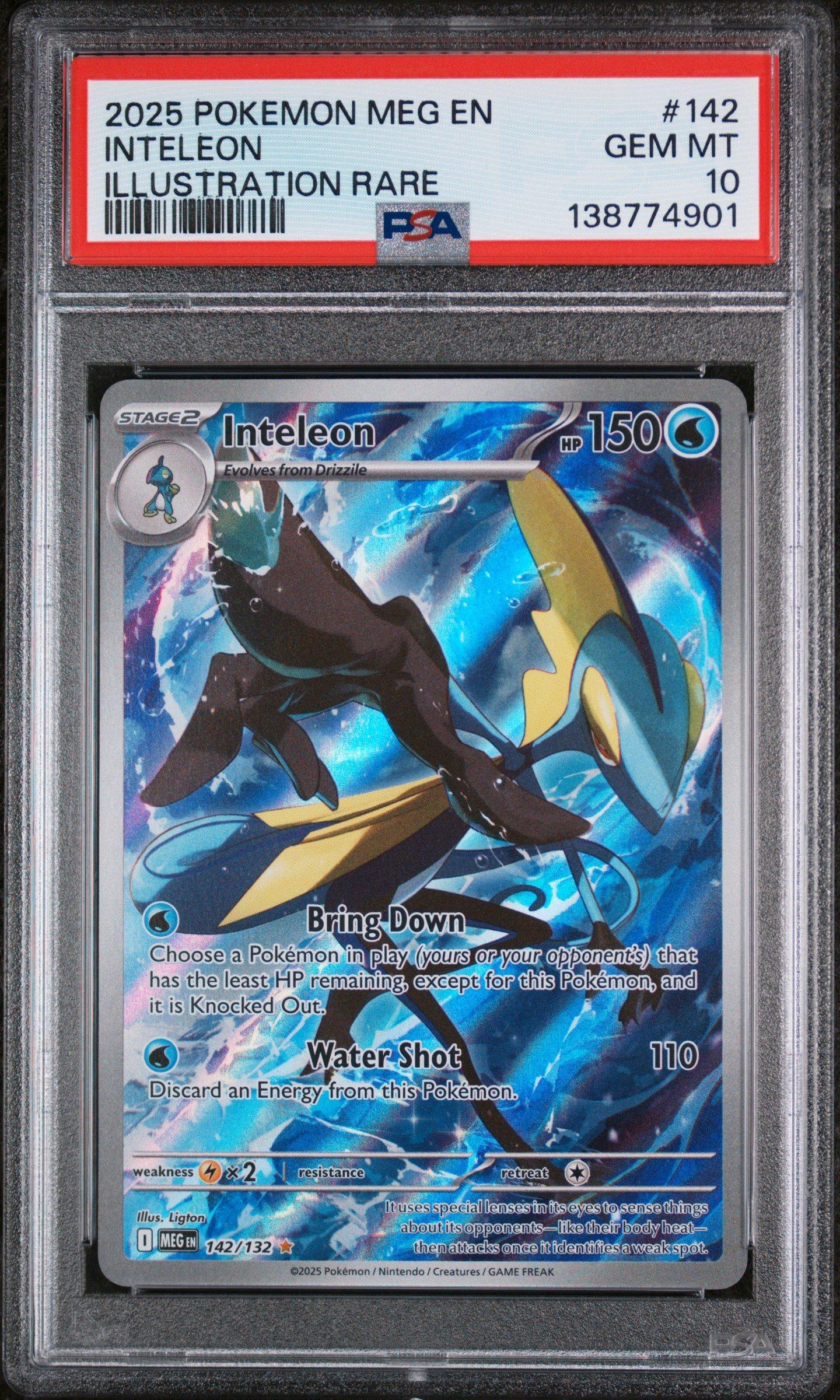 2025 Pokemon Meg En-mega Evolution 142 Inteleon Illustration Rare
