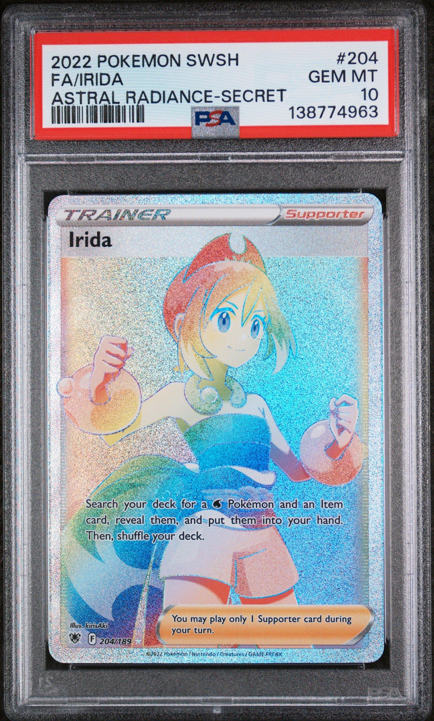 2022 Pokemon Sword & Shield Astral Radiance 204 Full Art/irida Secret PSA  10 Graded Card | GameStop