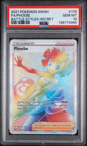 2021 Pokemon Sword & Shield Battle Styles 161 Full Art/phoebe PSA
