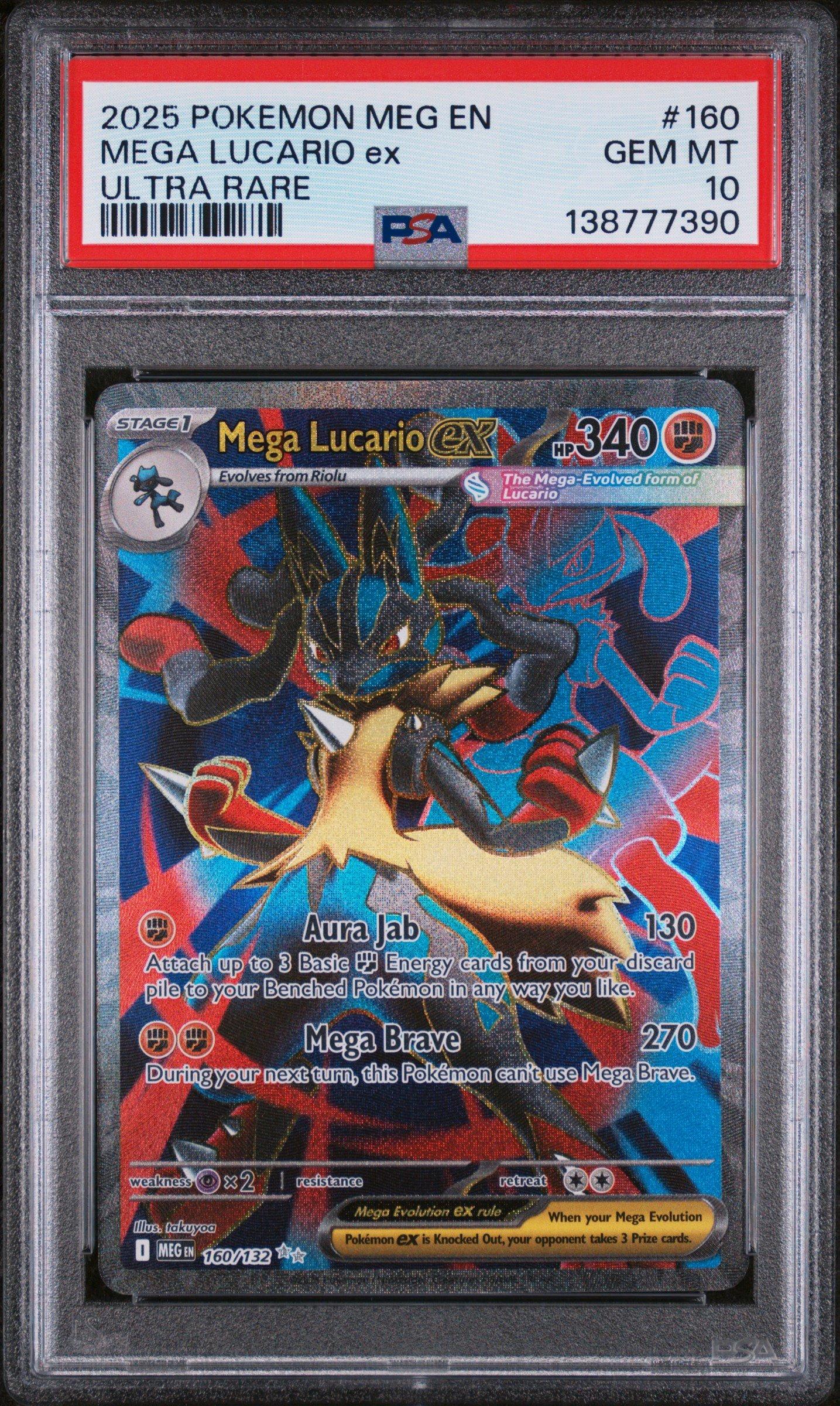 2025 Pokemon Meg En-mega Evolution 160 Mega Lucario Ex Ultra Rare