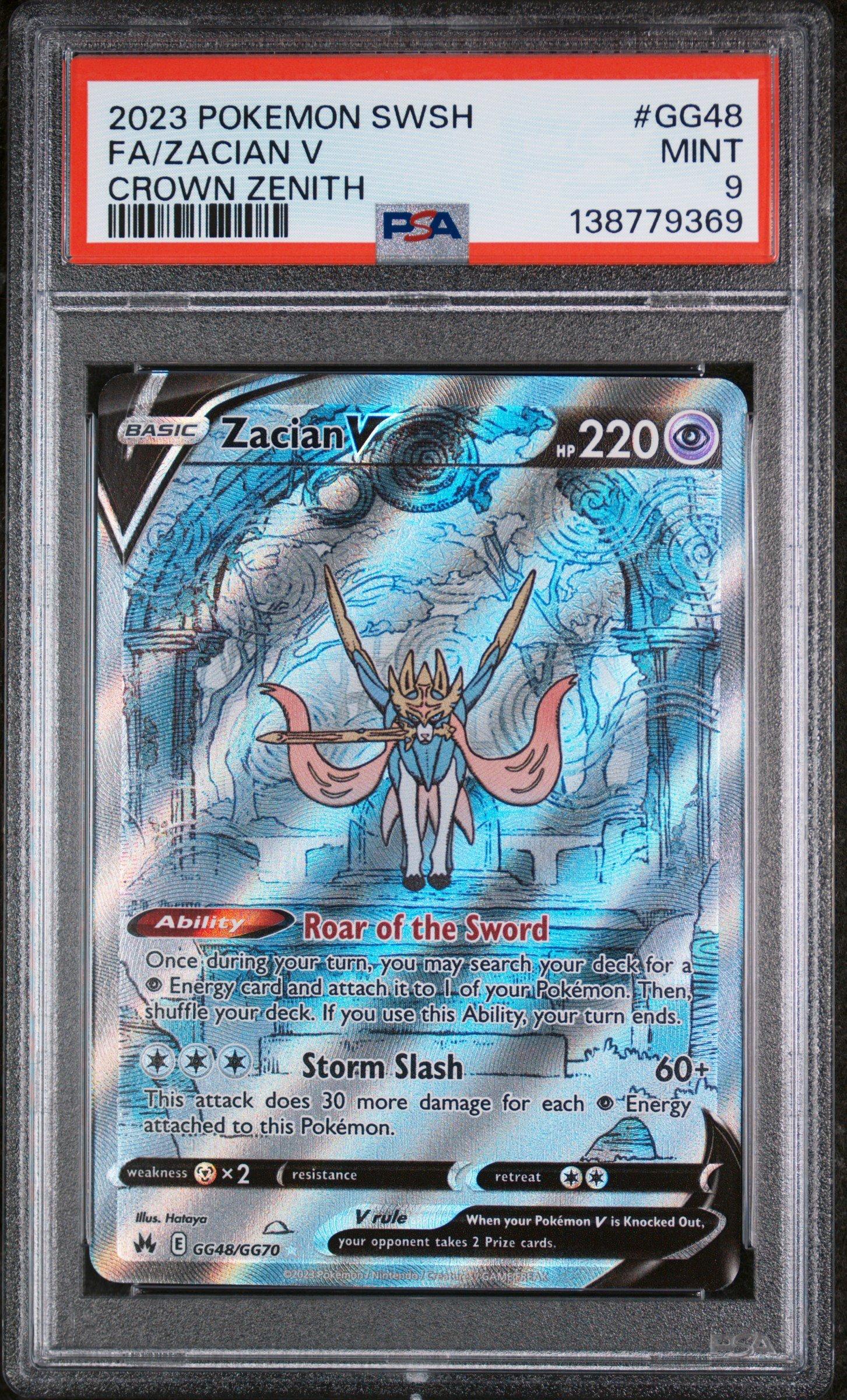 2023 Pokemon Sword And Shield Crown Zenith Gg48 Full Art/zacian V