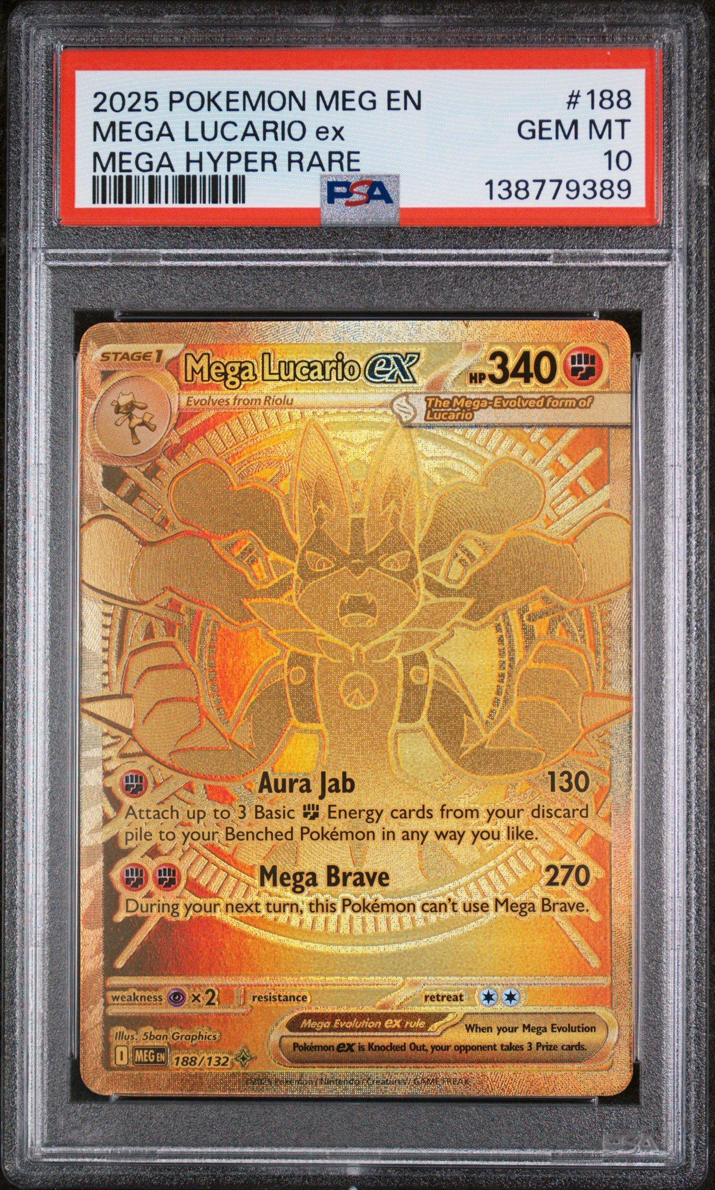 2025 Pokemon Meg En-mega Evolution 188 Mega Lucario Ex Mega Hyper