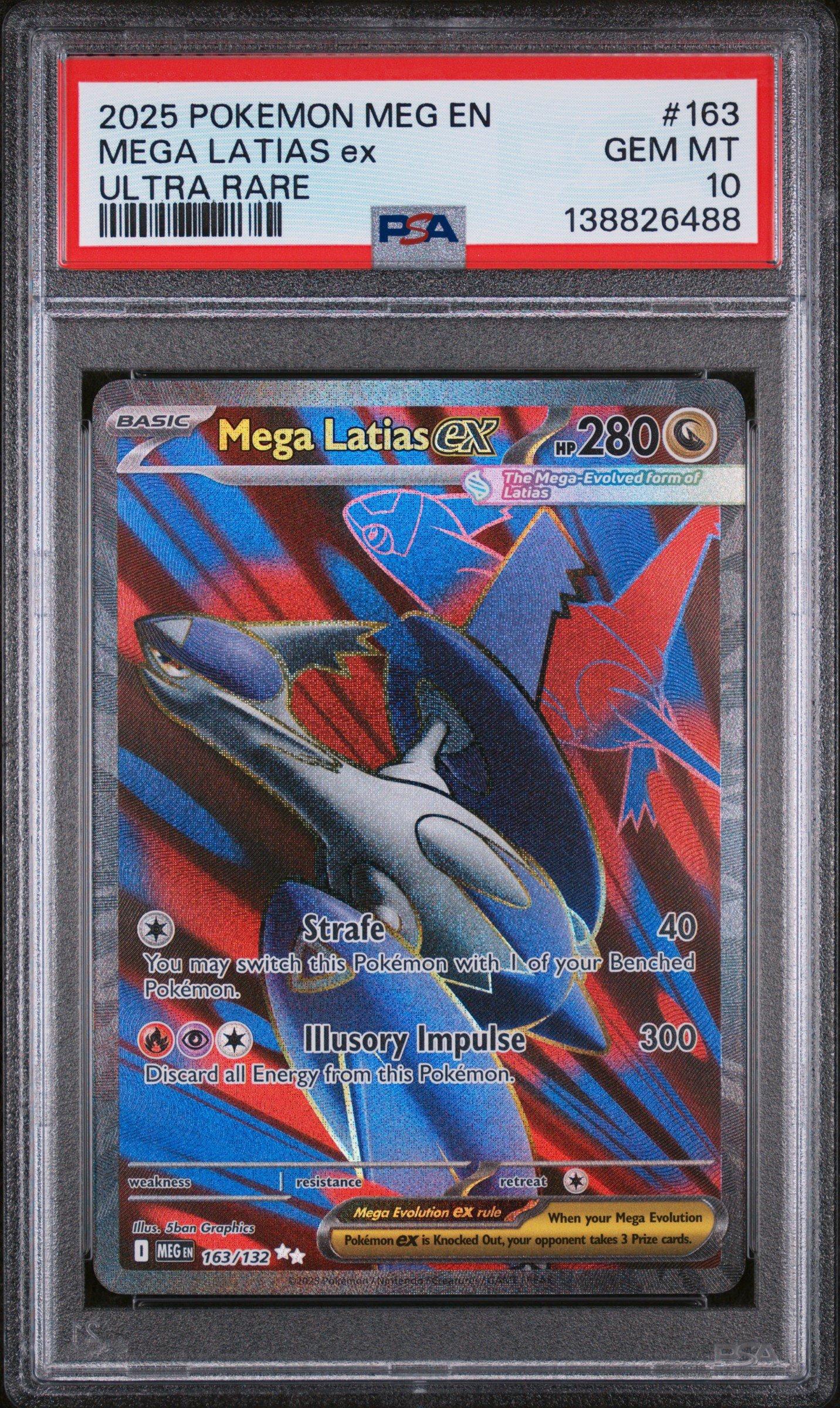 2025 Pokemon Meg En-mega Evolution 163 Mega Latias Ex Ultra Rare