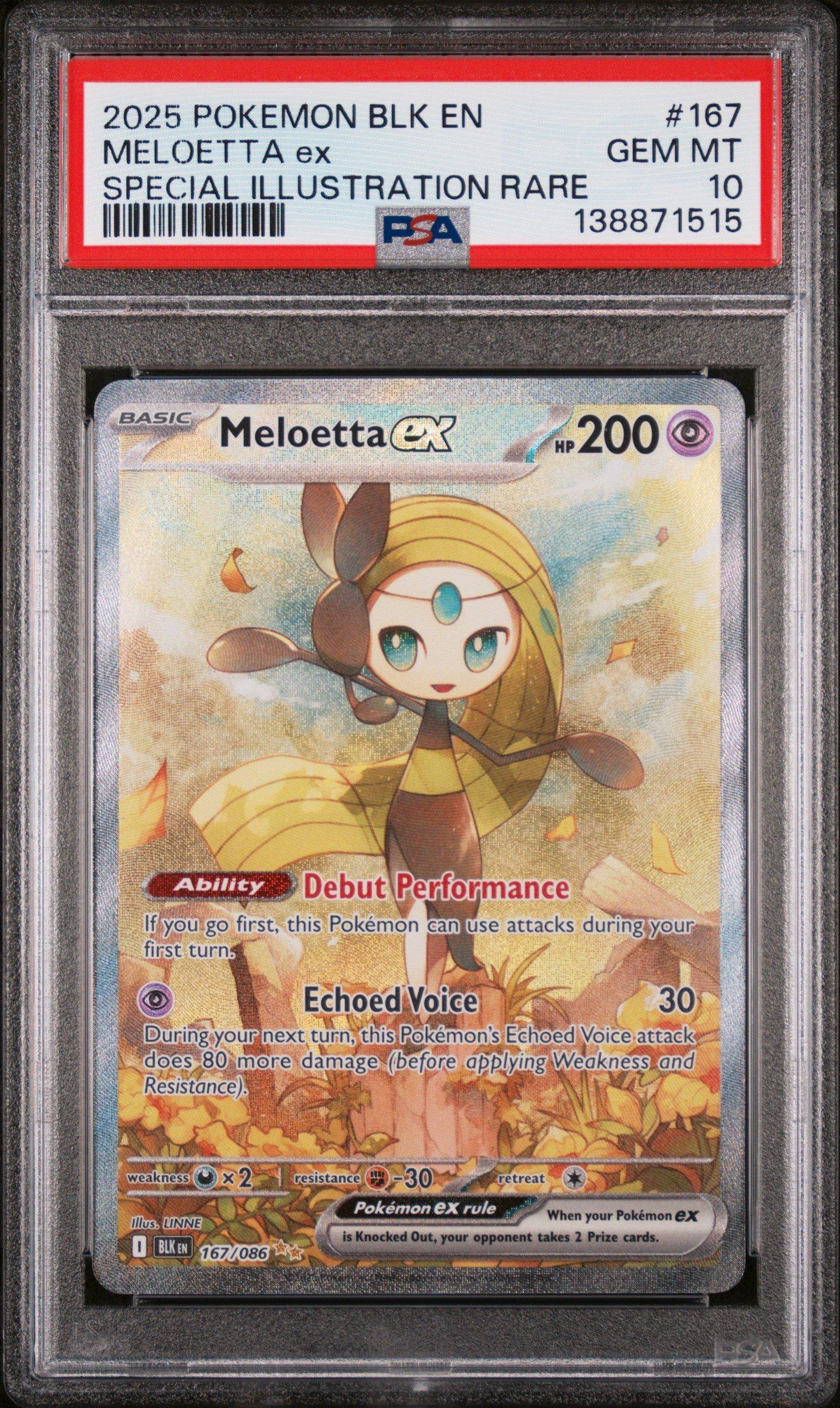 2025 ポケモンカード メロエッタex PSA 10 2025 Pokemon Blk En-black Bolt 167 Meloetta Ex Special