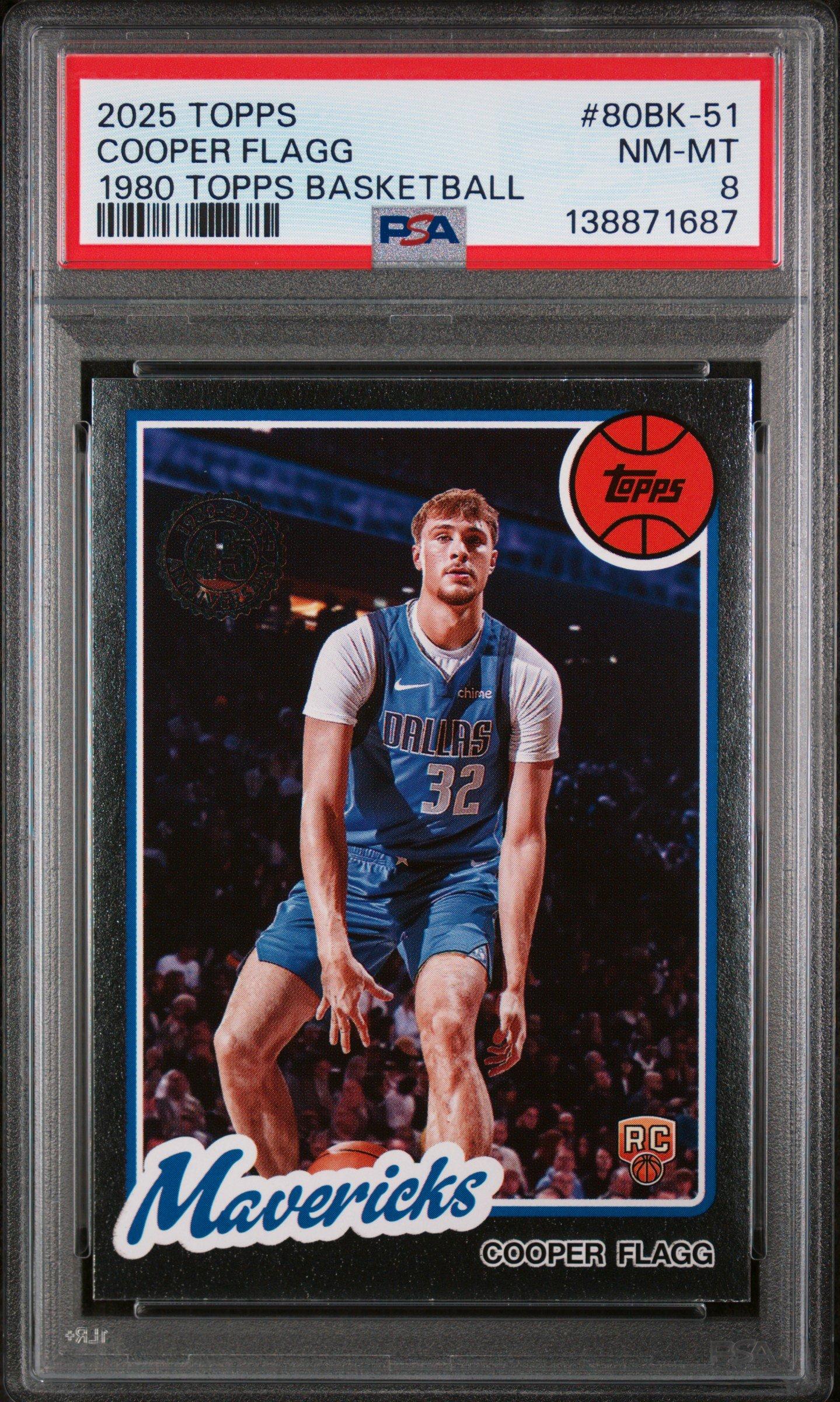 2025 Topps 1980-81 Topps Basketball 80bk-51 Cooper Flagg PSA