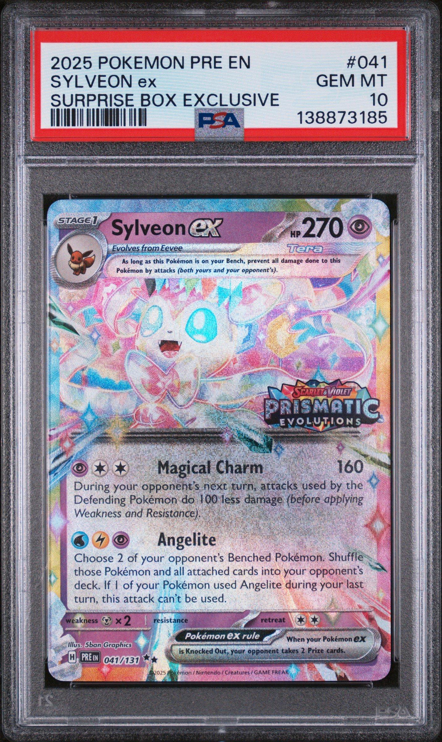 2025 Pokemon Pre En-prismatic Evolutions 041 Sylveon Ex Surprise