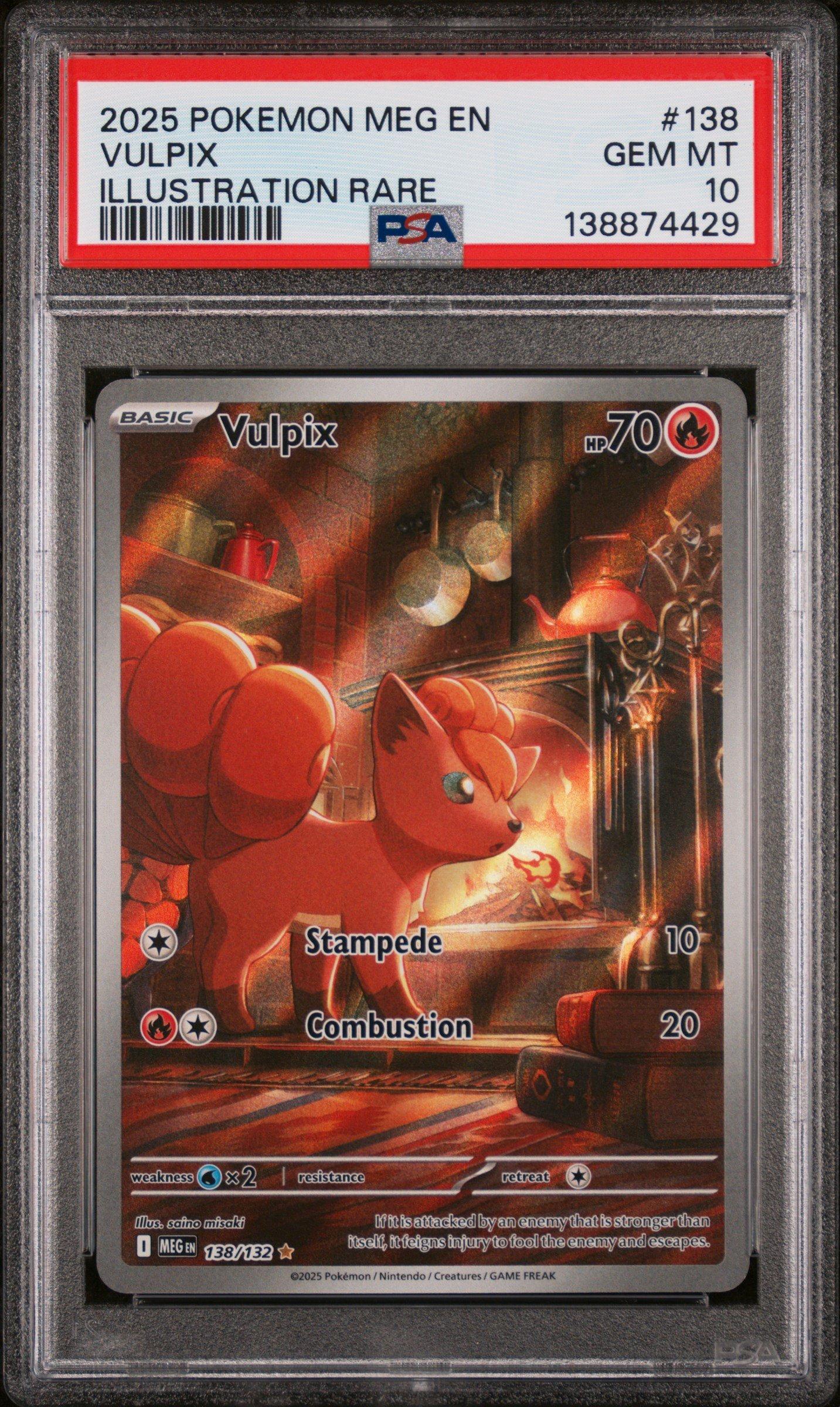 2025 Pokemon Meg En-mega Evolution 138 Vulpix Illustration Rare