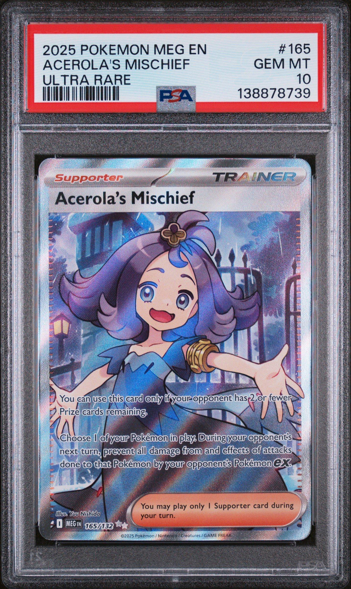 2025 Pokemon Meg En-mega Evolution 165 Acerola's Mischief Ultra