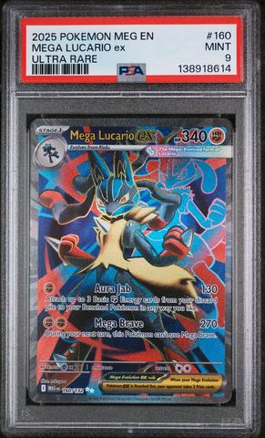 2025 Pokemon Meg En-mega Evolution 160 Mega Lucario Ex Ultra Rare
