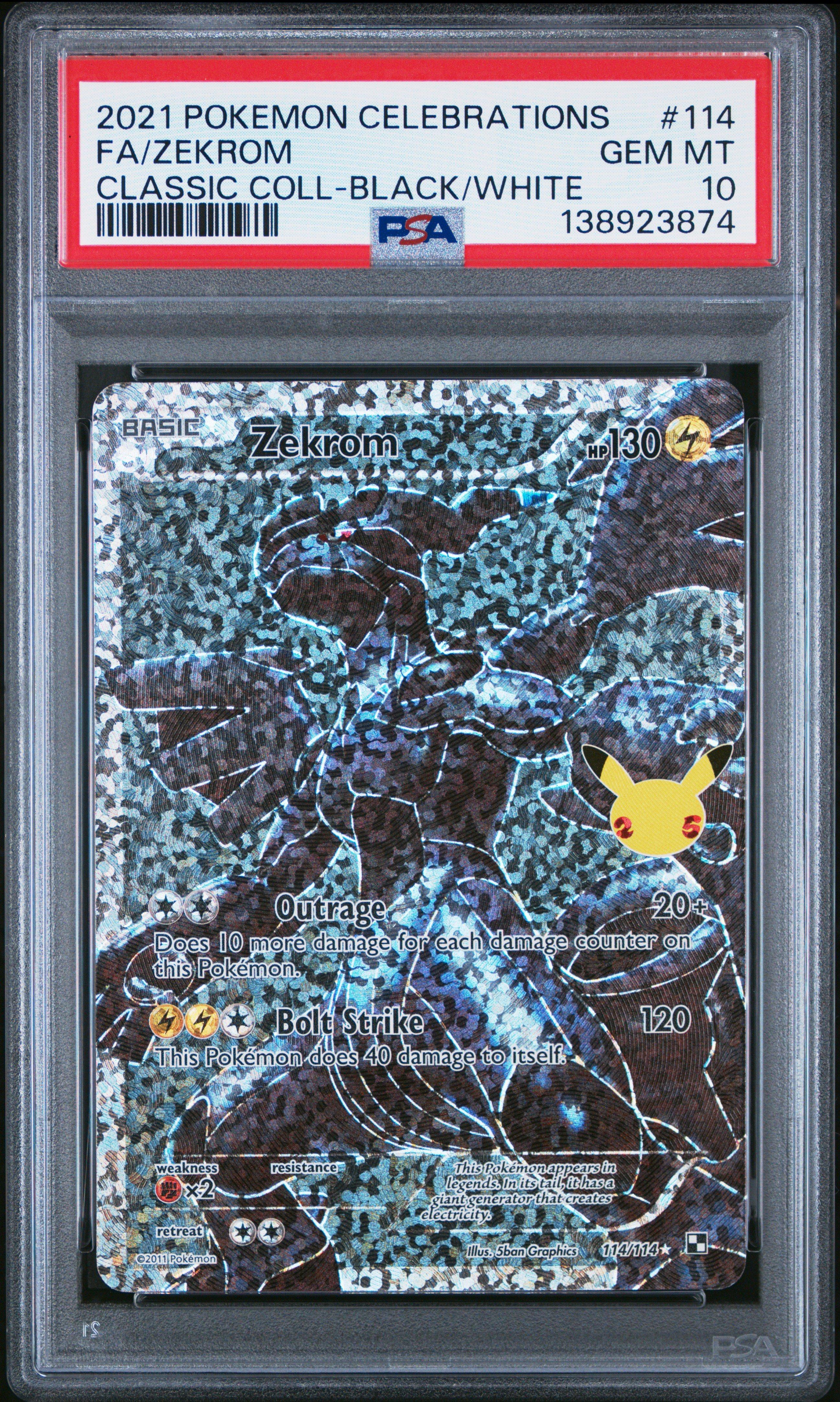 2021 Pokemon Celebrations Classic Collection 114 Full Art/zekrom