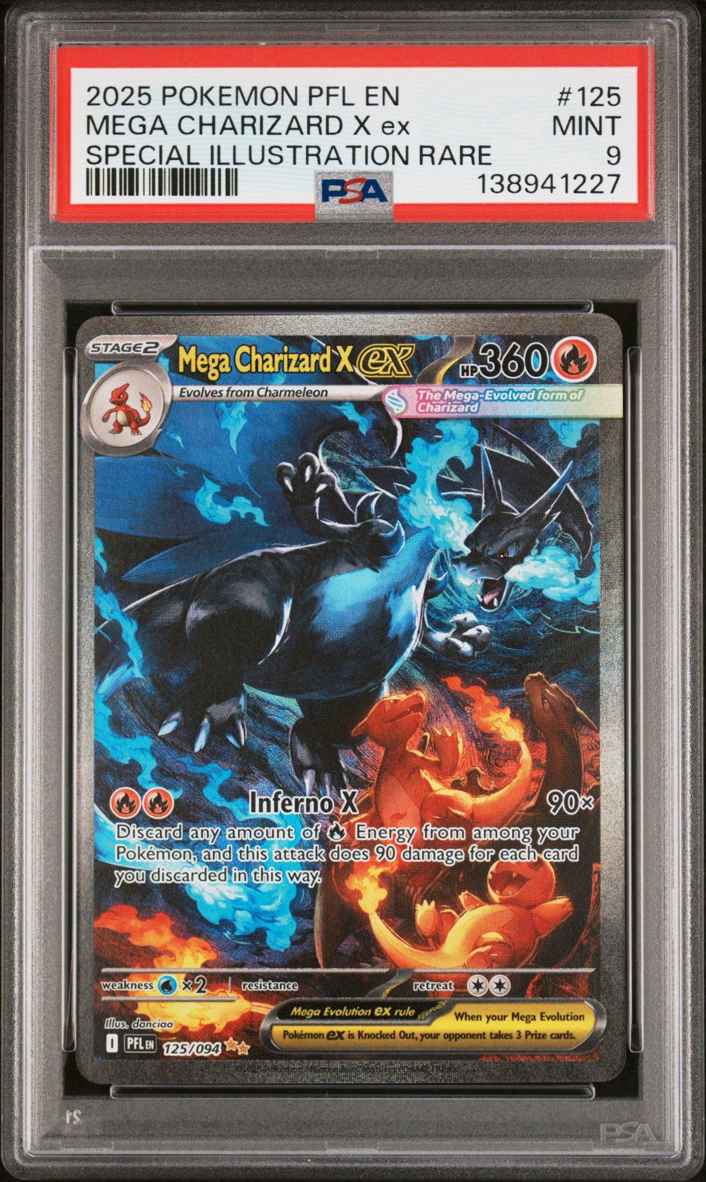 2025 Pokemon Pfl En-phantasmal Flames 125 Mega Charizard X Ex