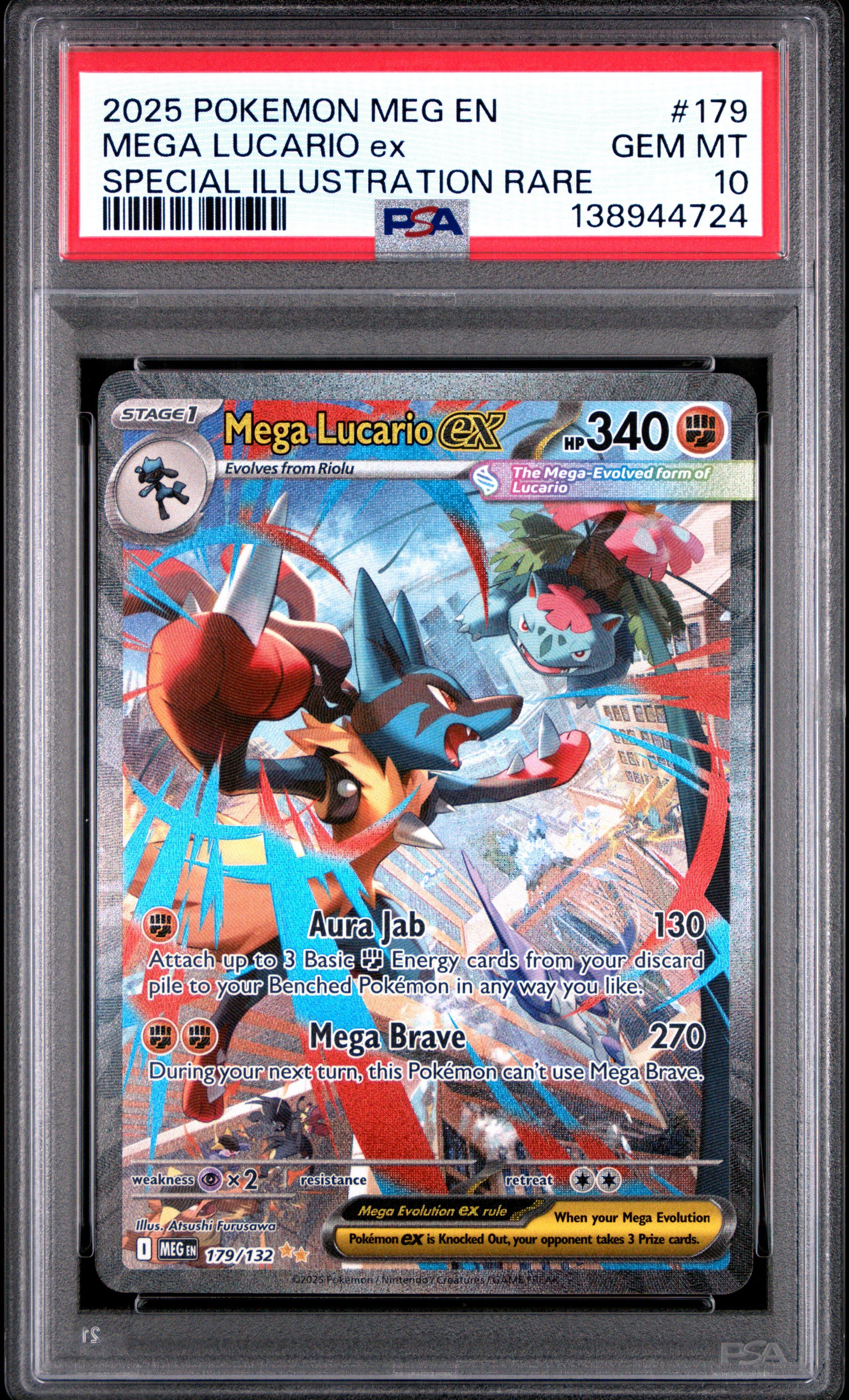 2025 Pokemon Meg En-mega Evolution 179 Mega Lucario Ex Special