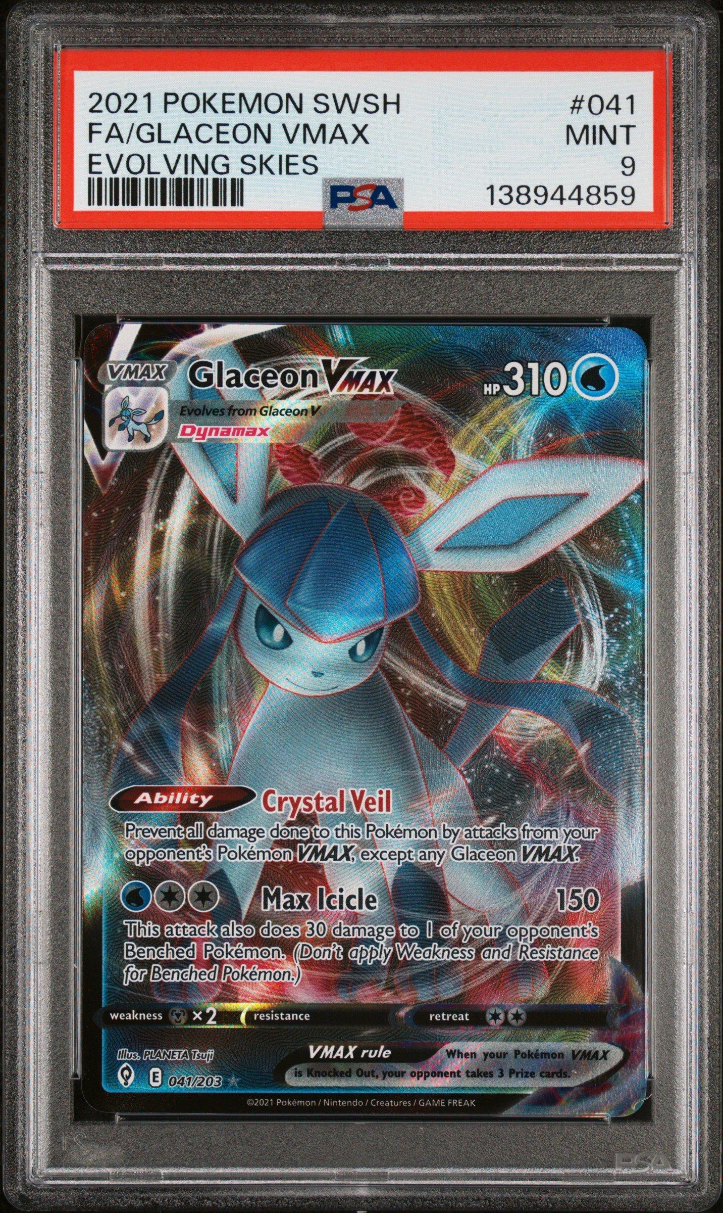 2021 Pokemon Sword & Shield Evolving Skies 041 Full Art/glaceon