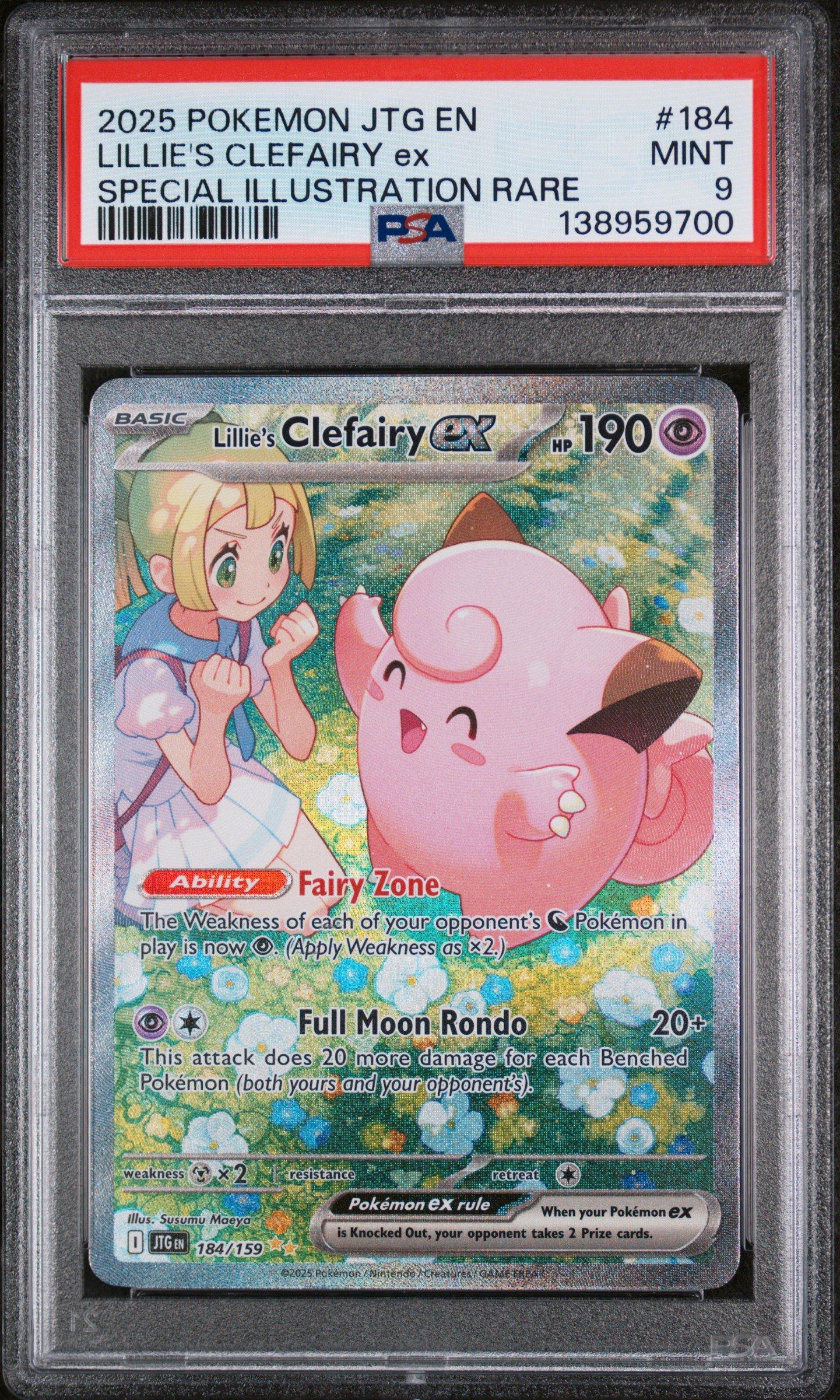 2025 Pokemon Jtg En-journey Together 184 Lillie's Clefairy Ex