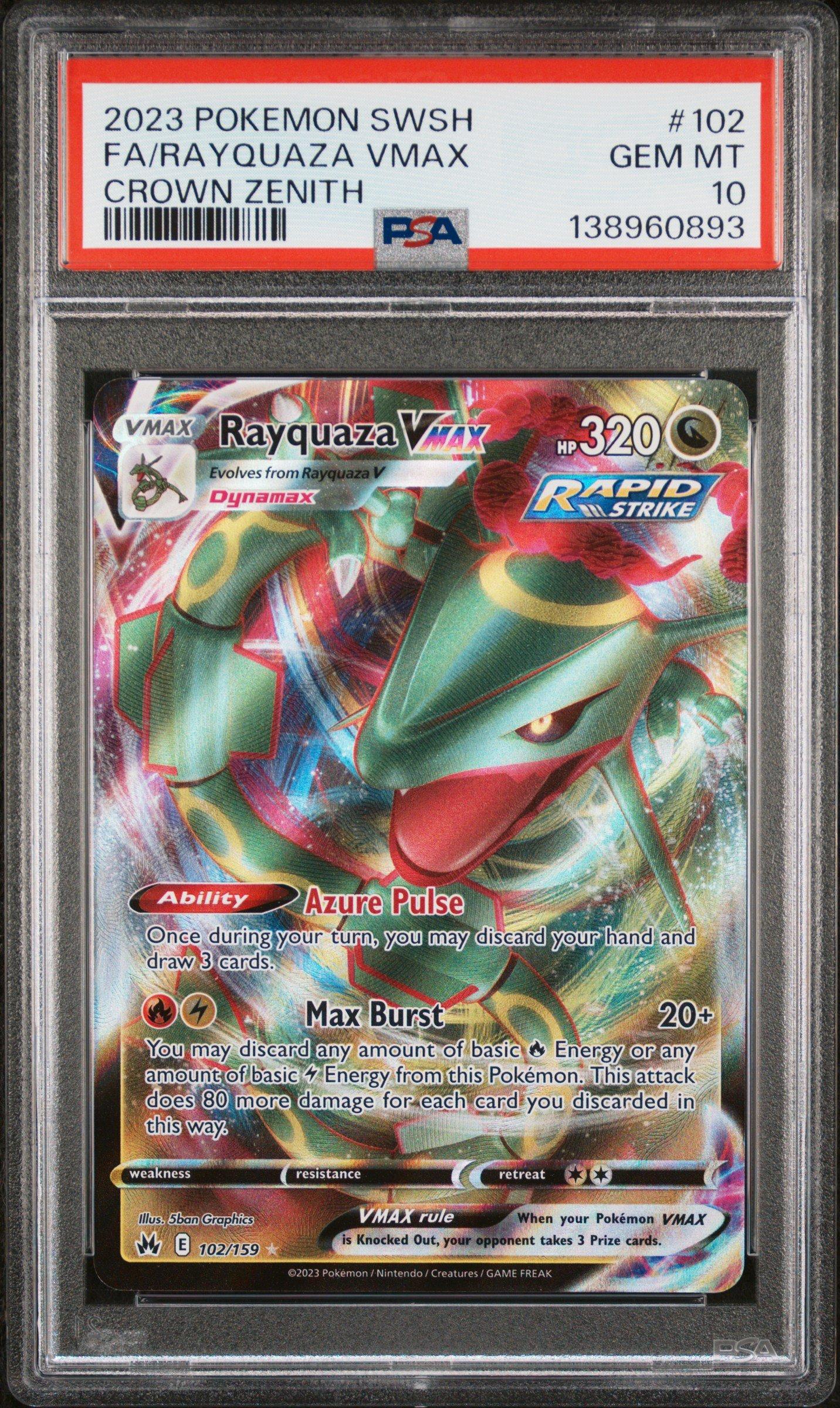 ポケモンカードセット PSAグレード付き 2023 Pokemon Sword And Shield Crown Zenith 102 Full Art/rayquaza