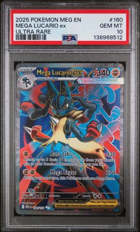 2025 Pokemon Meg En-mega Evolution 160 Mega Lucario Ex Ultra Rare