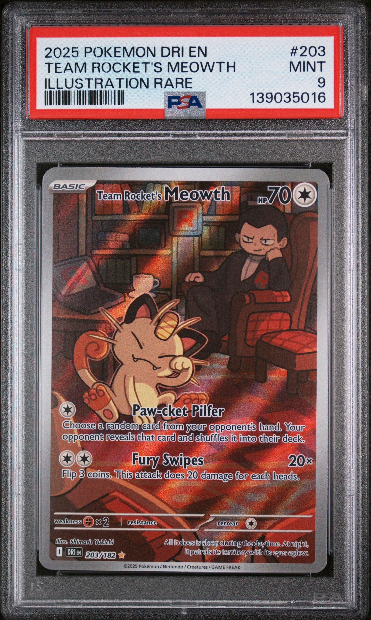 2025 Pokemon Dri En-destined Rivals 203 Team Rocket's Meowth