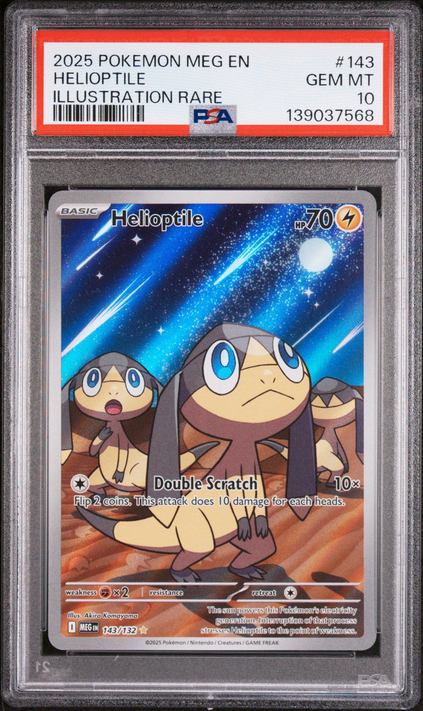 2025 Pokemon Meg En-mega Evolution 143 Helioptile Illustration