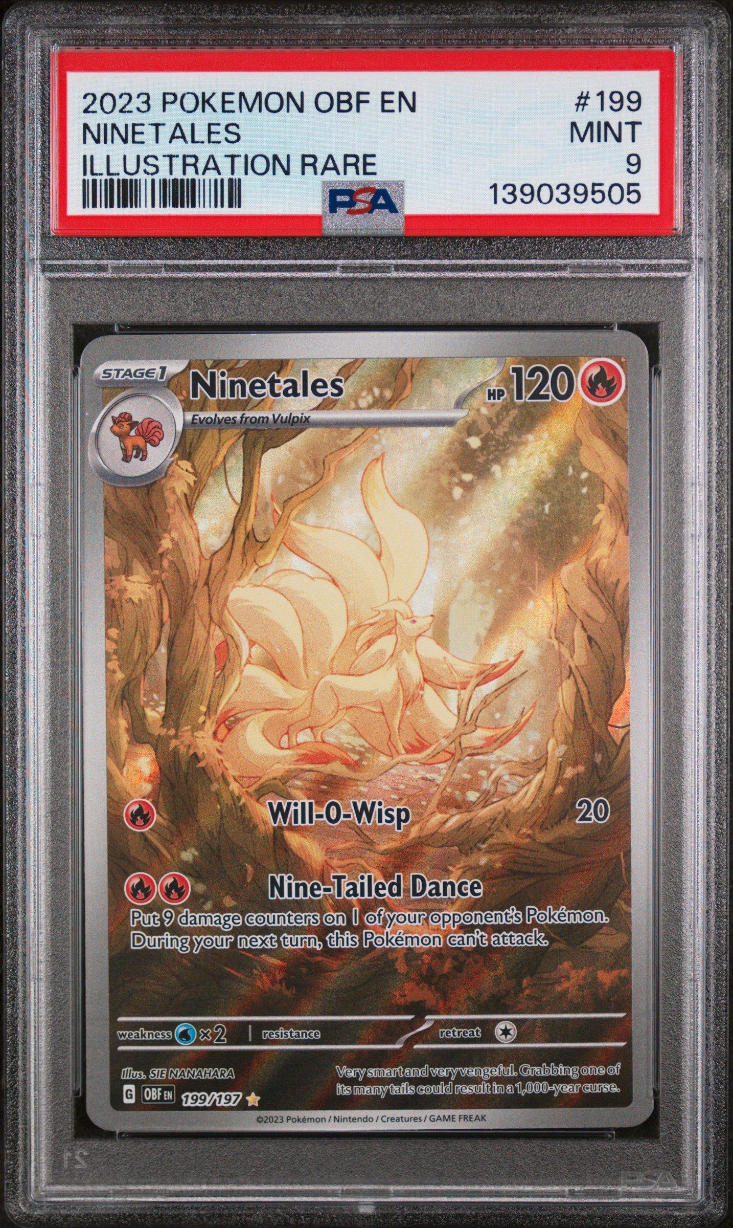 199 197 pokemon card Graded: Ninetales 199/197 Obsidian Flames (2023) IR Holo CGC 9.5 but none should be too severe or at too high a volume 2023 Pokemon Obf En-obsidian Flames
