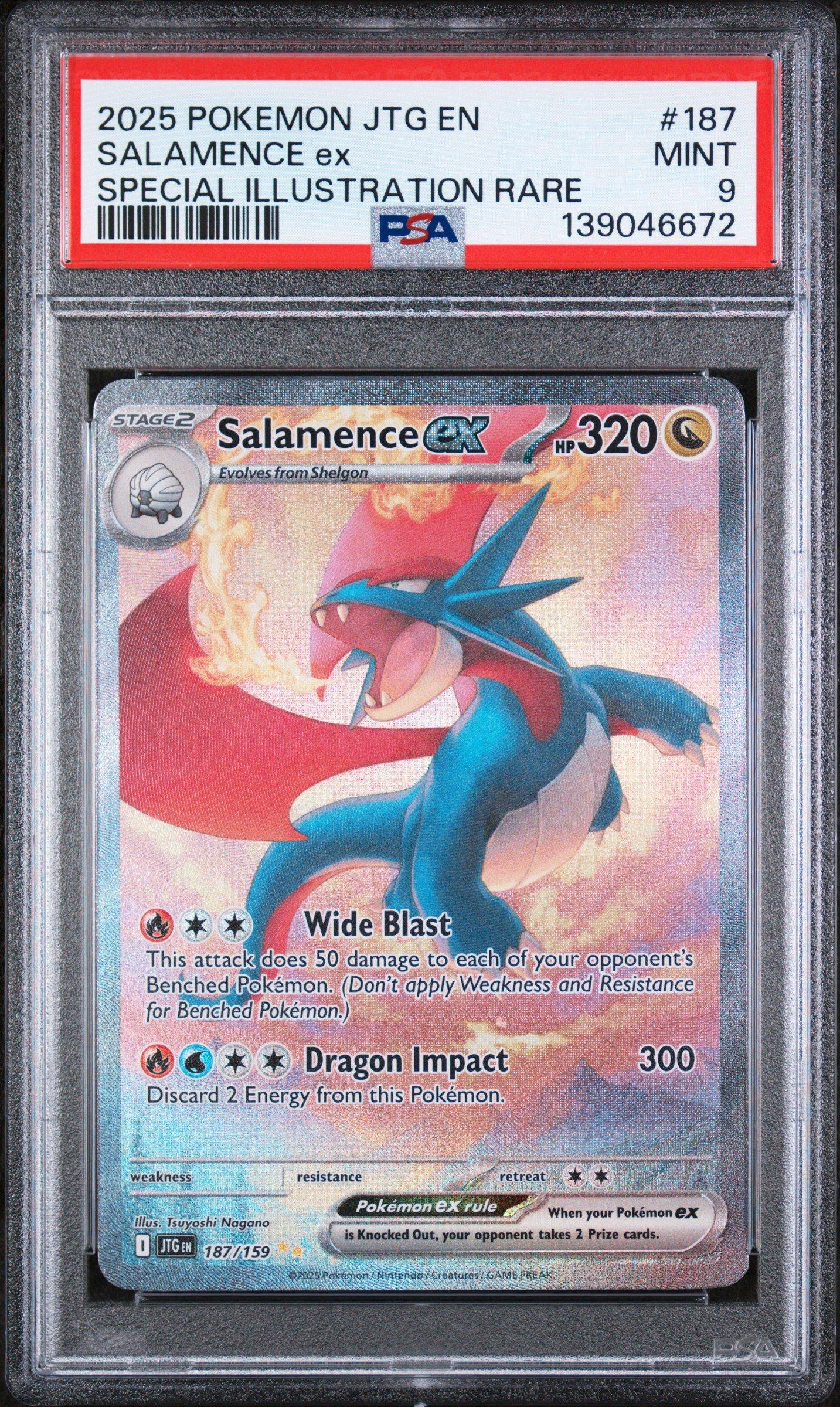 2025 Pokemon Jtg En-journey Together 187 Salamence Ex Special