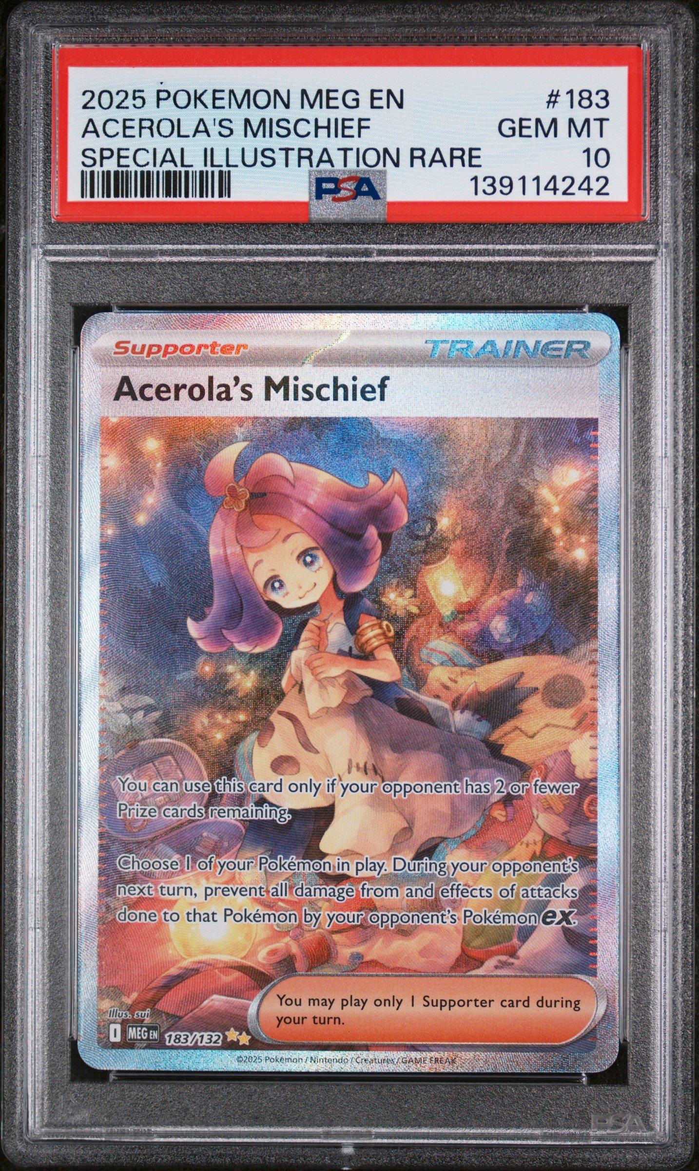 2025 Pokemon Meg En-mega Evolution 183 Acerola's Mischief Special