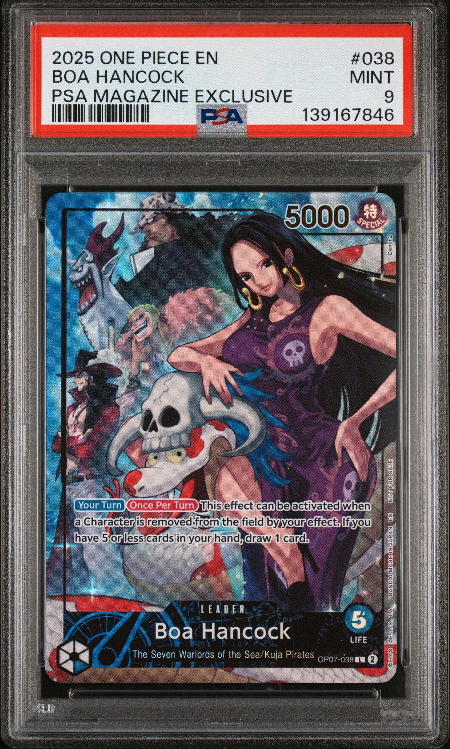 2025 One Piece Promos 038 Boa Hancock Psa Magazine Exclusive PSA 9