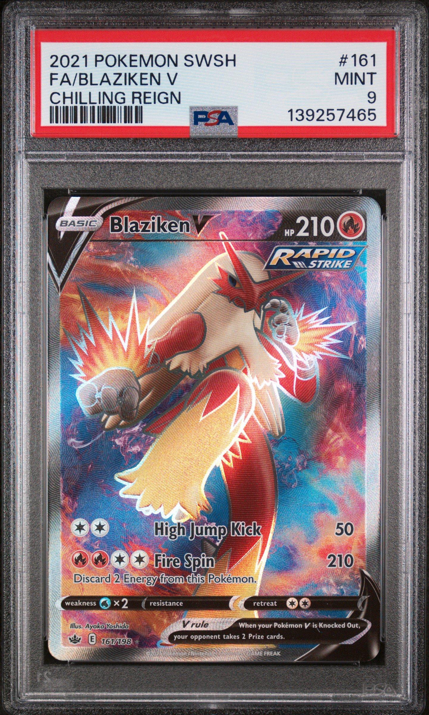 2021 Pokemon Sword & Shield Chilling Reign 161 Full Art/blaziken V