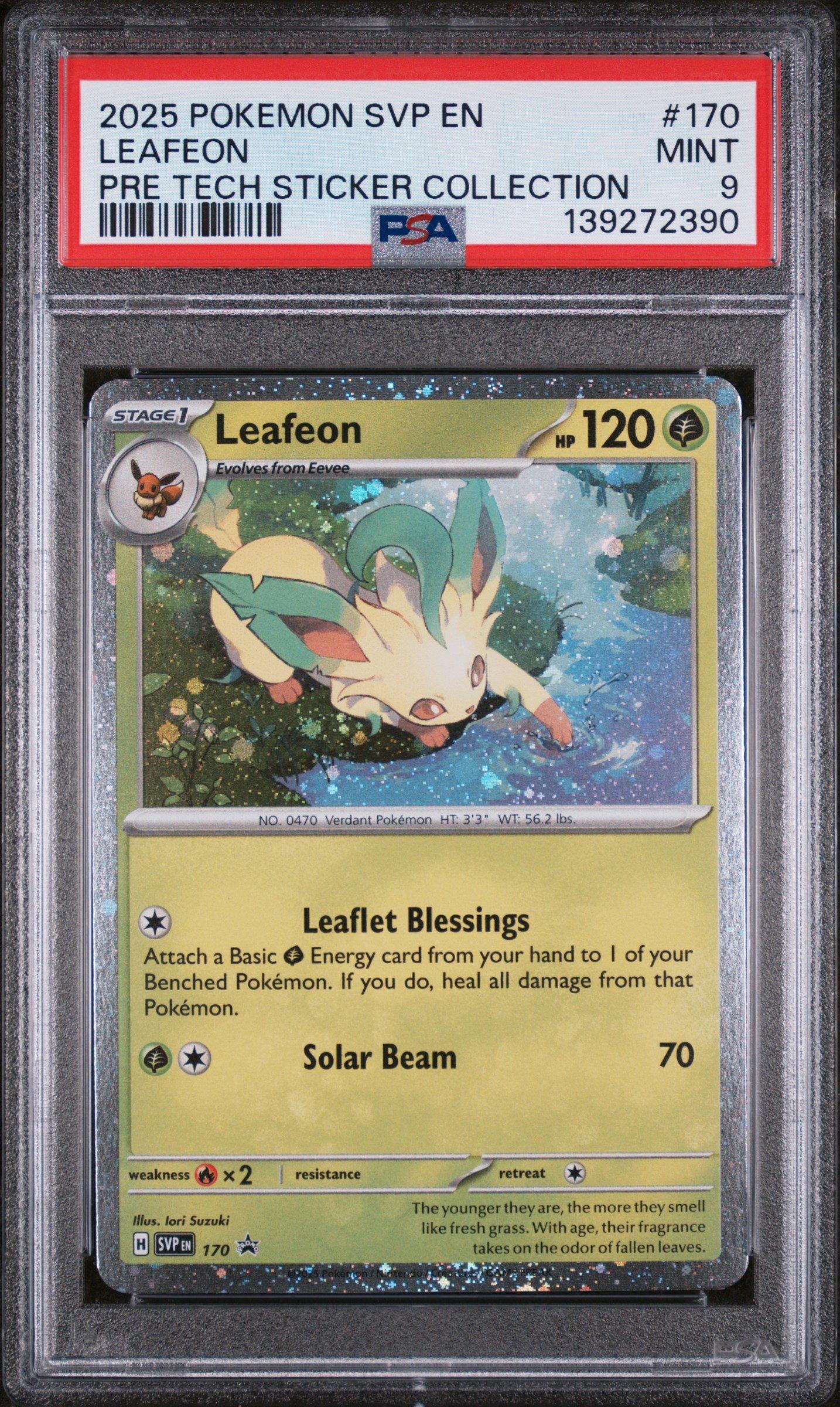 leafon pokemon card Graded: Leafeon VMAX CGC 10 your opponent takes 2 Prize cards Leafeon ex - 006/131 (Prismatic