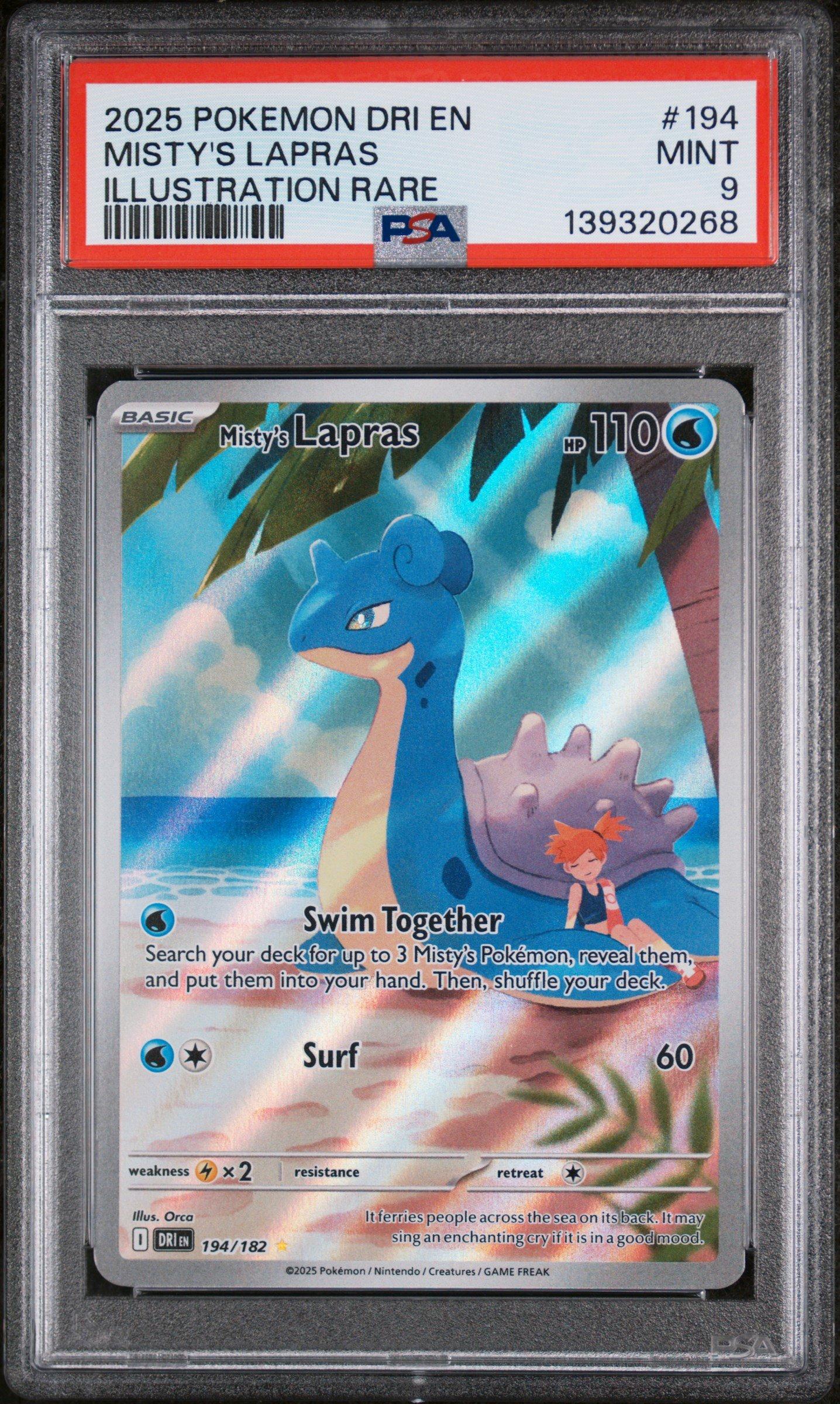 2025 Pokemon Dri En-destined Rivals 194 Misty's Lapras