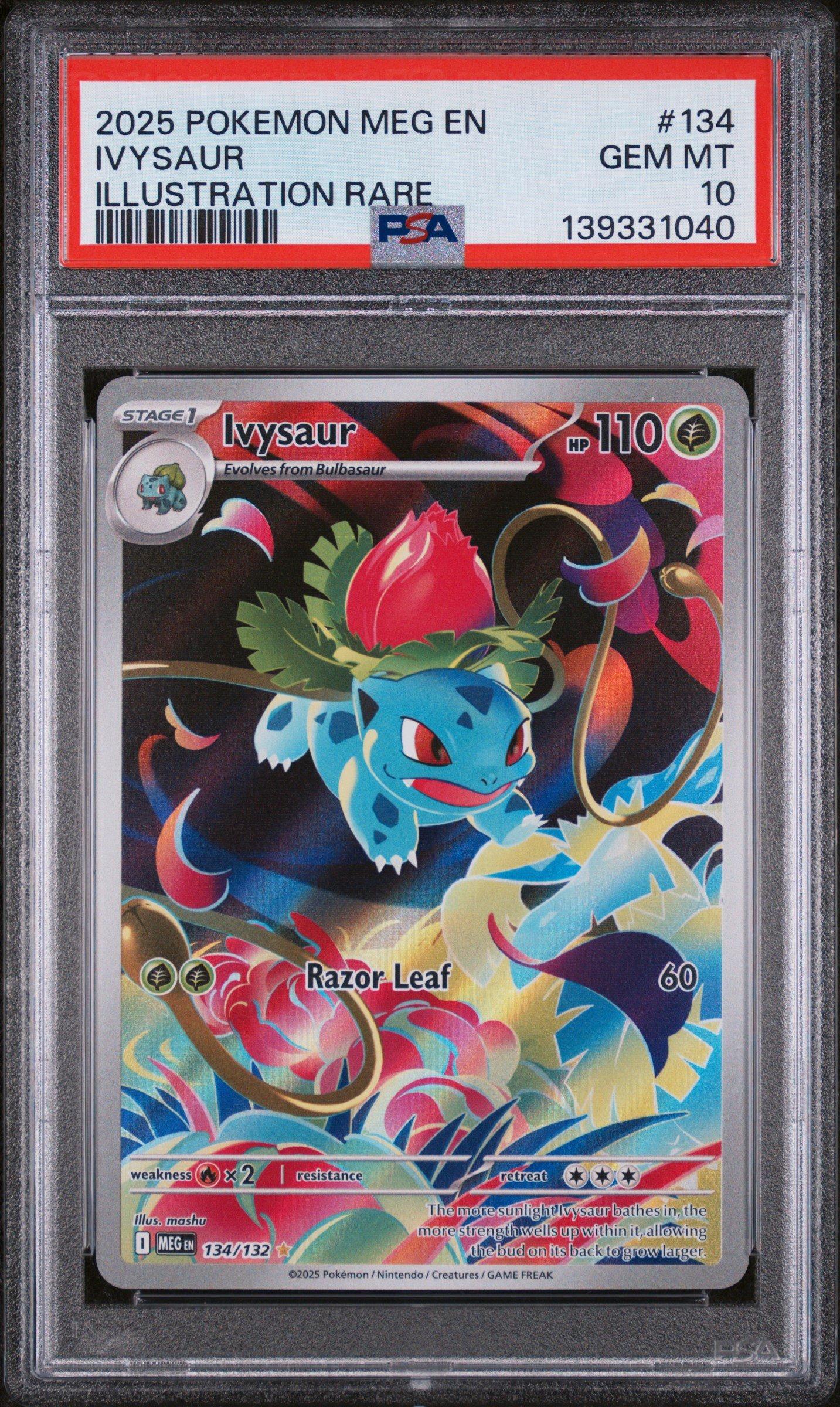 2025 Pokemon Meg En-mega Evolution 134 Ivysaur Illustration Rare