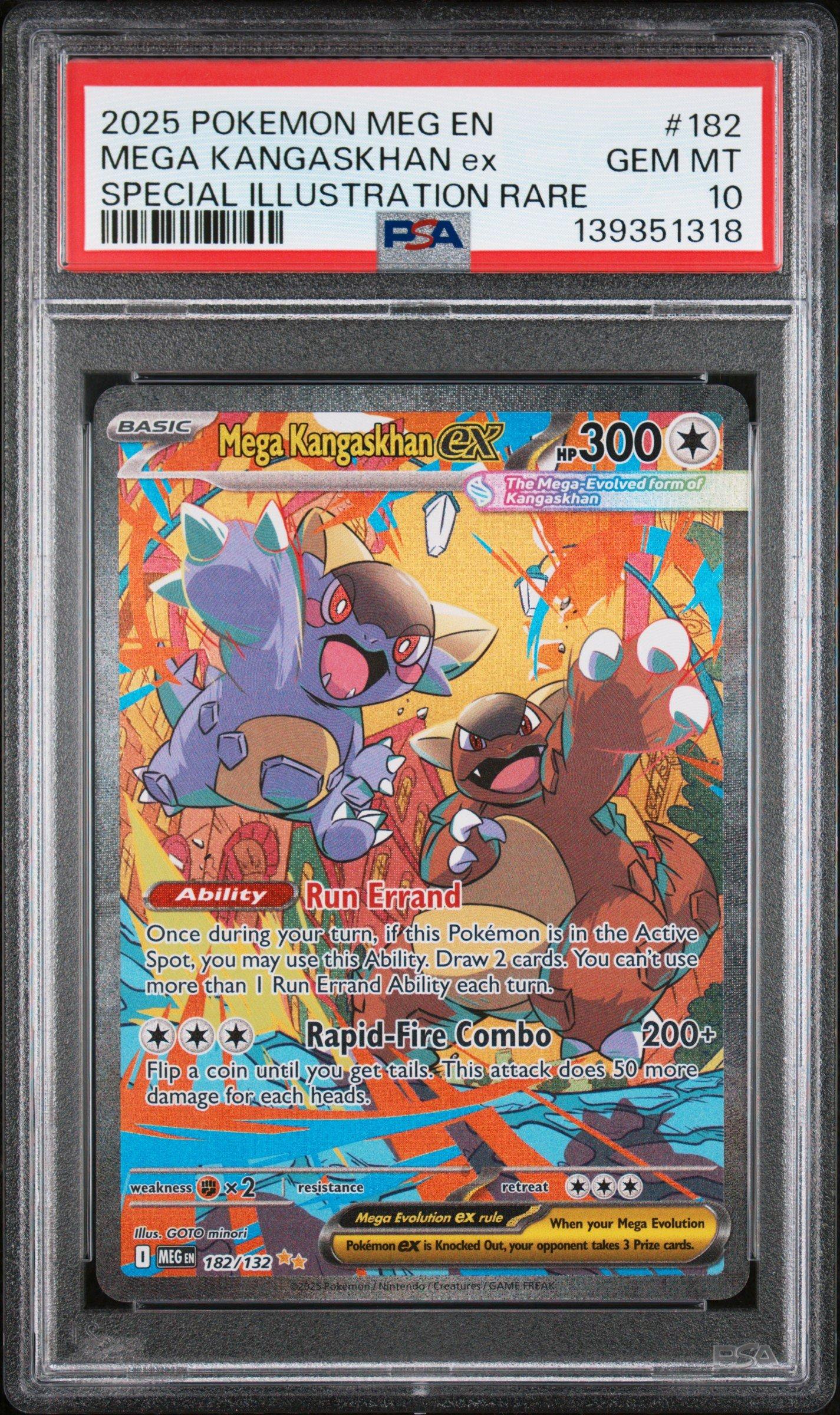 2025年 ポケモン MEGA KANGASKHAN ex PSA 10 2025 Pokemon Meg En-mega Evolution 182 Mega Kangaskhan Ex Special